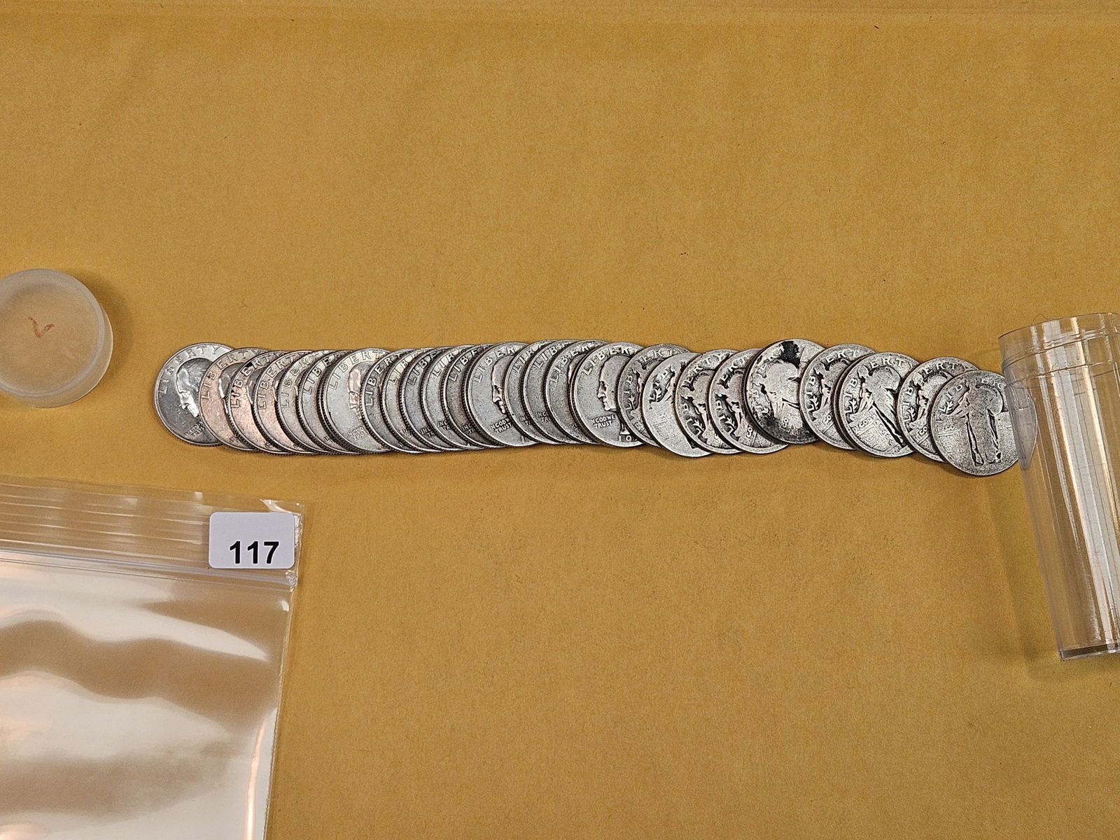 Thirty-One, mixed, Silver Quarters: Standing Liberty and Washington 