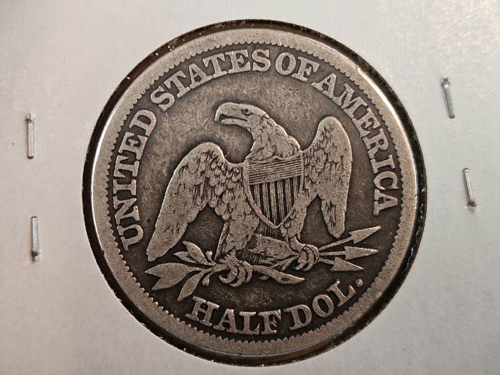 1843 and 1860-O Seated Liberty silver Half Dollars - 3
