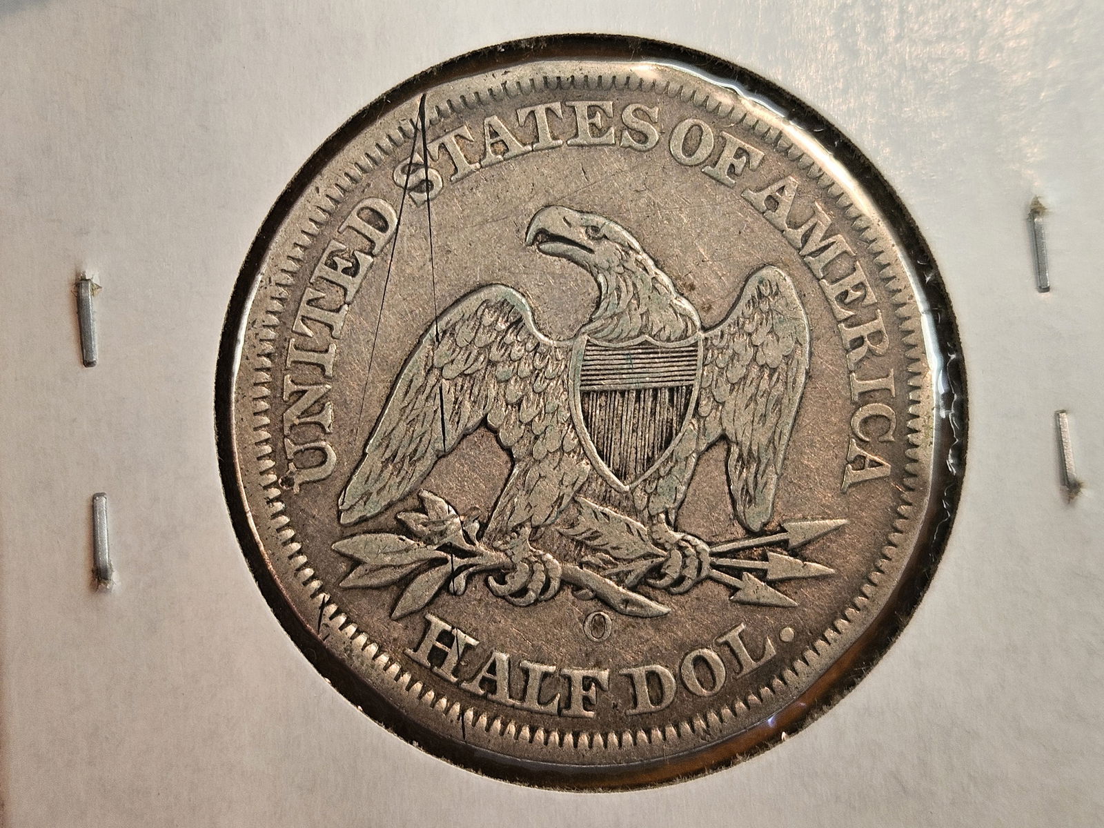 1843 and 1860-O Seated Liberty silver Half Dollars - 5
