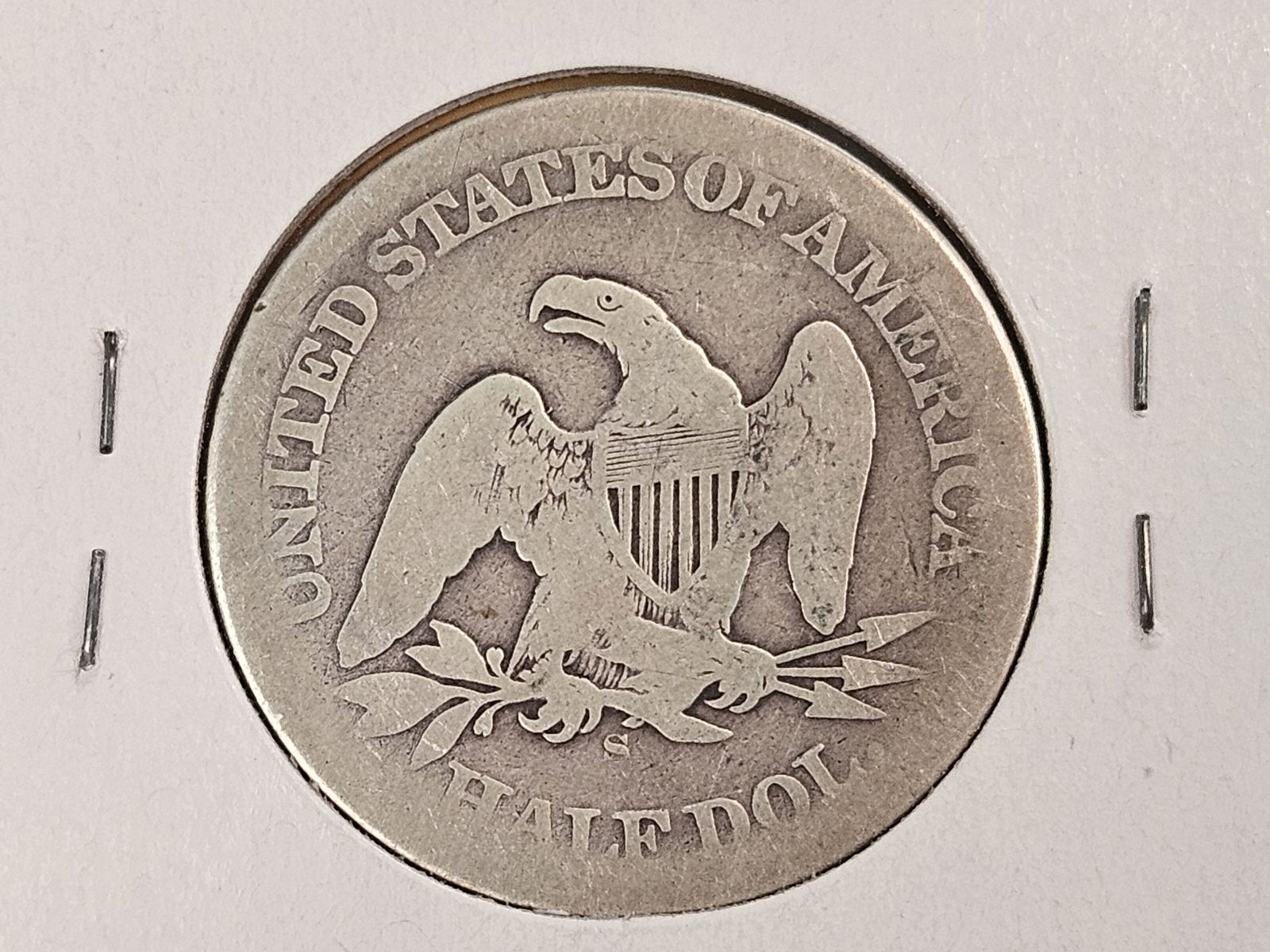 Better date 1863-S Seated Liberty silver Half Dollar - 3