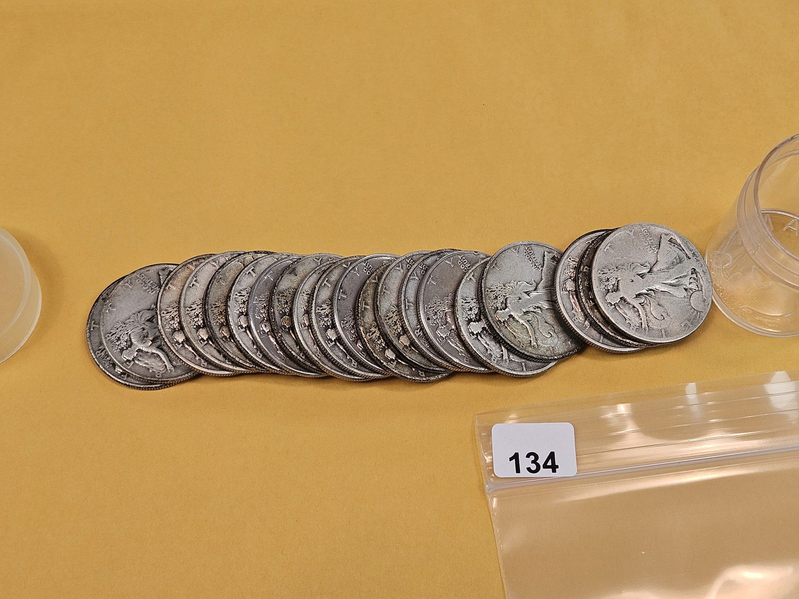 Full Roll! Twenty mixed, silver, Walking Liberty Half Dollars - 2