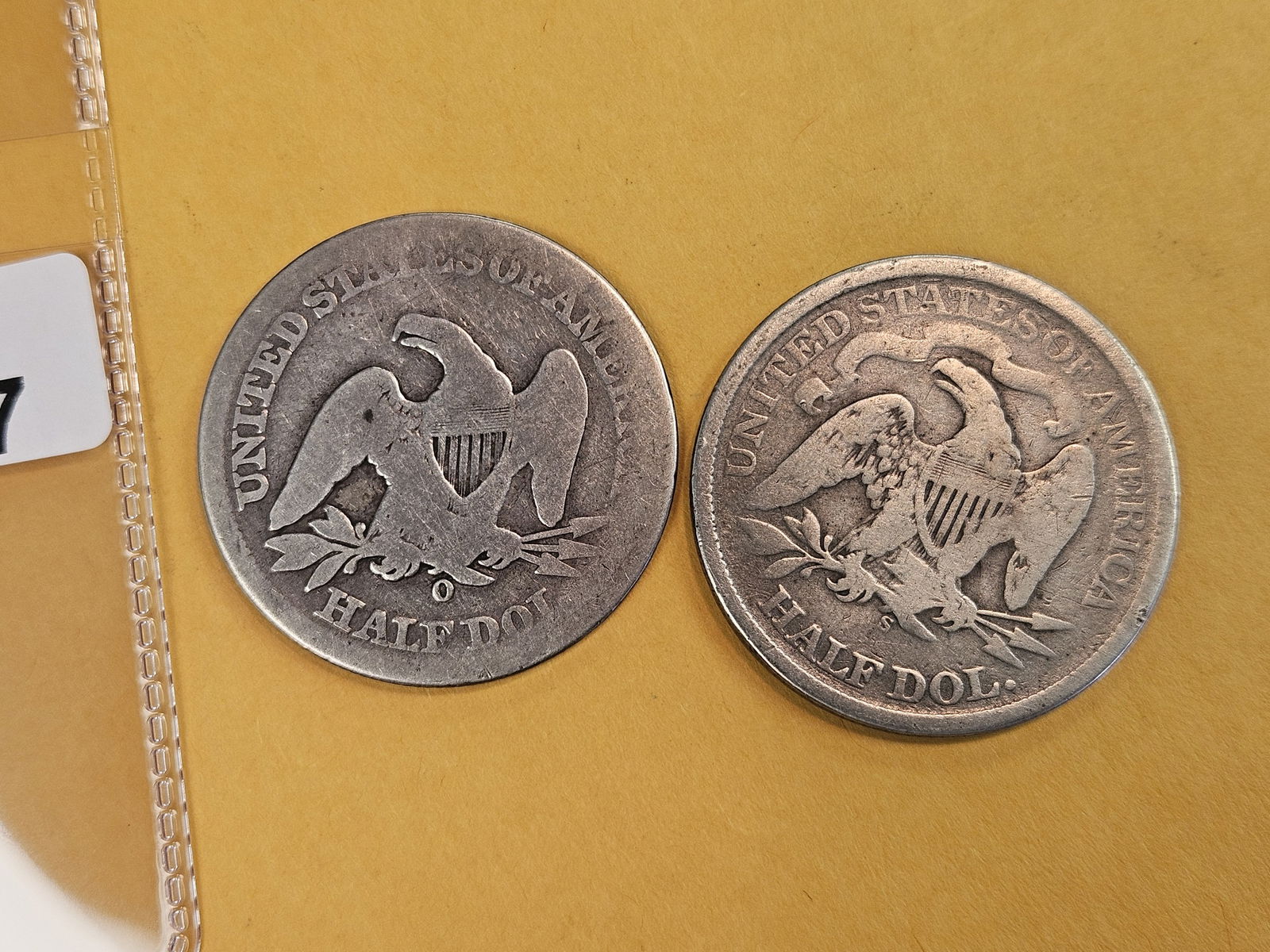 1858-O and 1867-S Seated Liberty Silver Half Dollars - 2