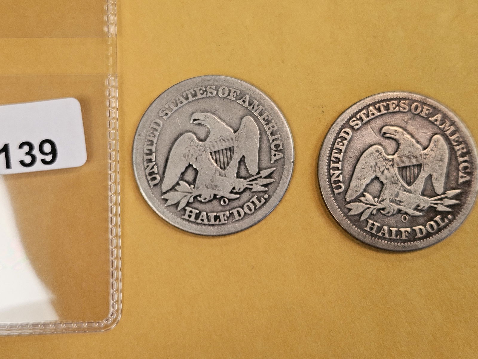 1854-O and 1855-O Seated Liberty silver half dollars - 2