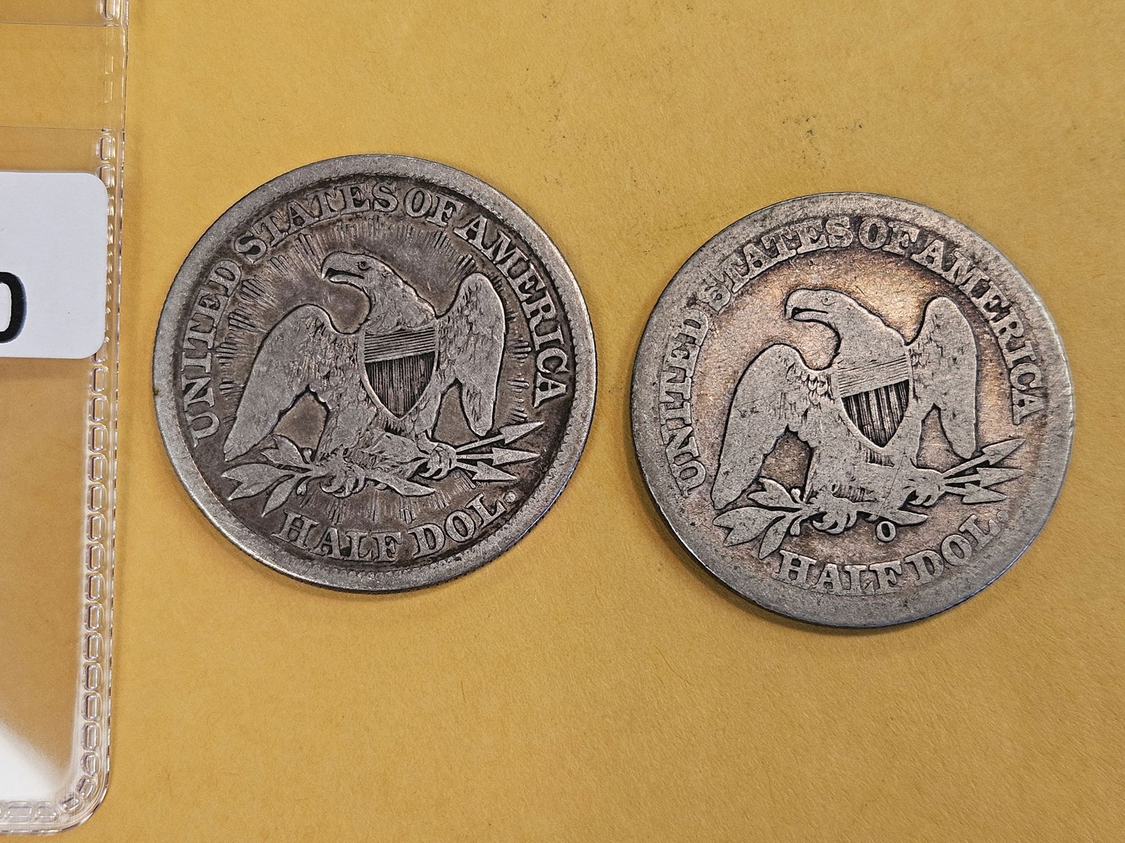 1853 Arrows & Rays and 1849-O Seated Liberty silver Half Dollars - 2