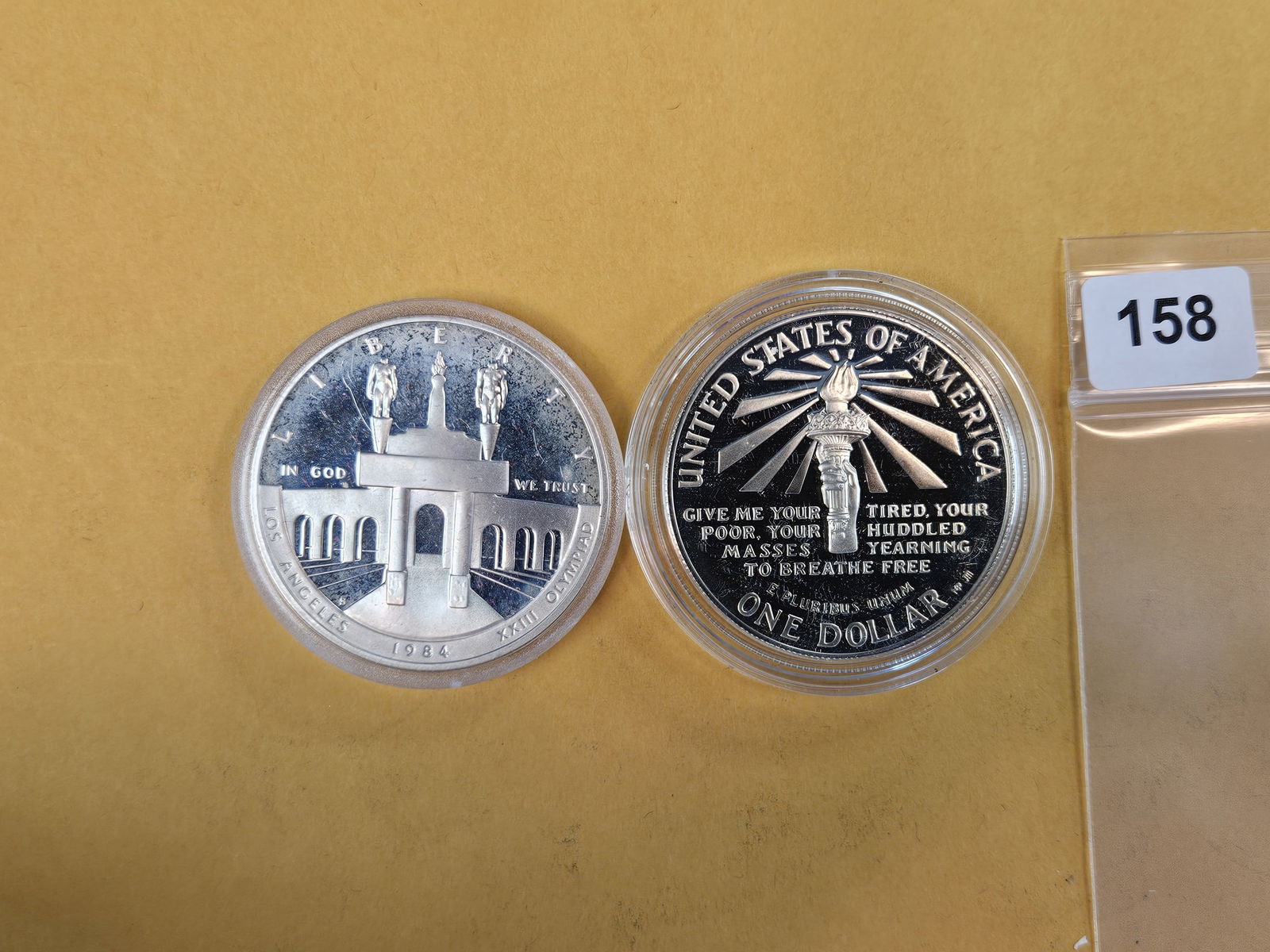 Two GEM Proof Deep Cameo Commemorative silver Dollars - 2