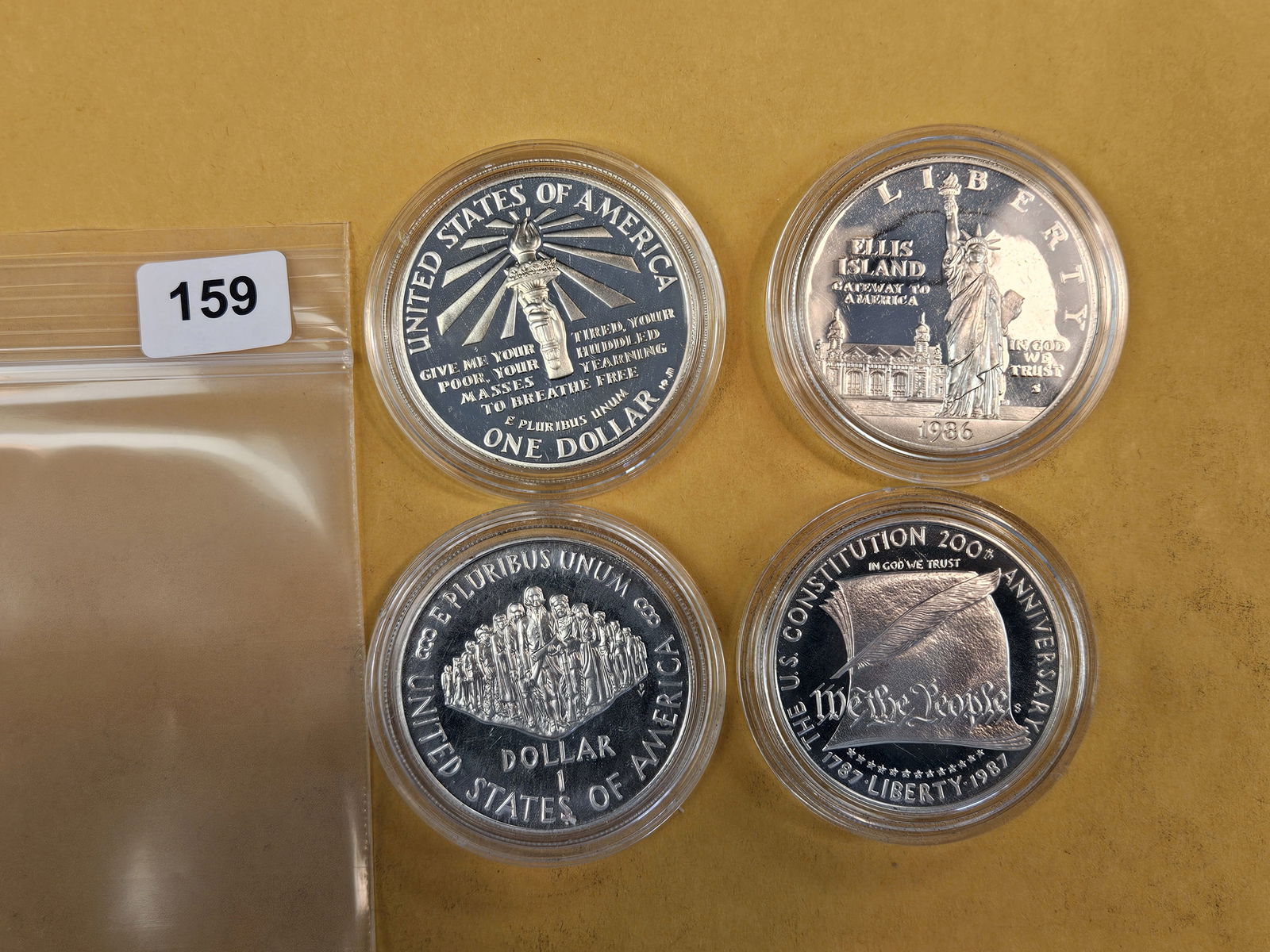 Four GEM Proof Deep Cameo Commemorative silver Dollars - 2