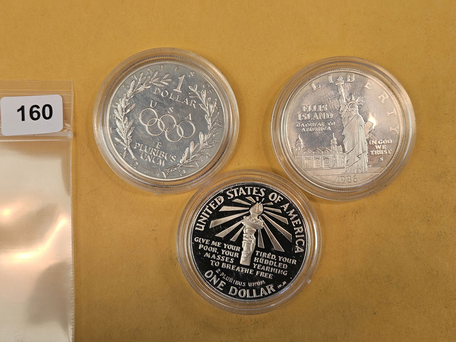Three GEM Proof Deep Cameo Commemorative silver Dollars - 2
