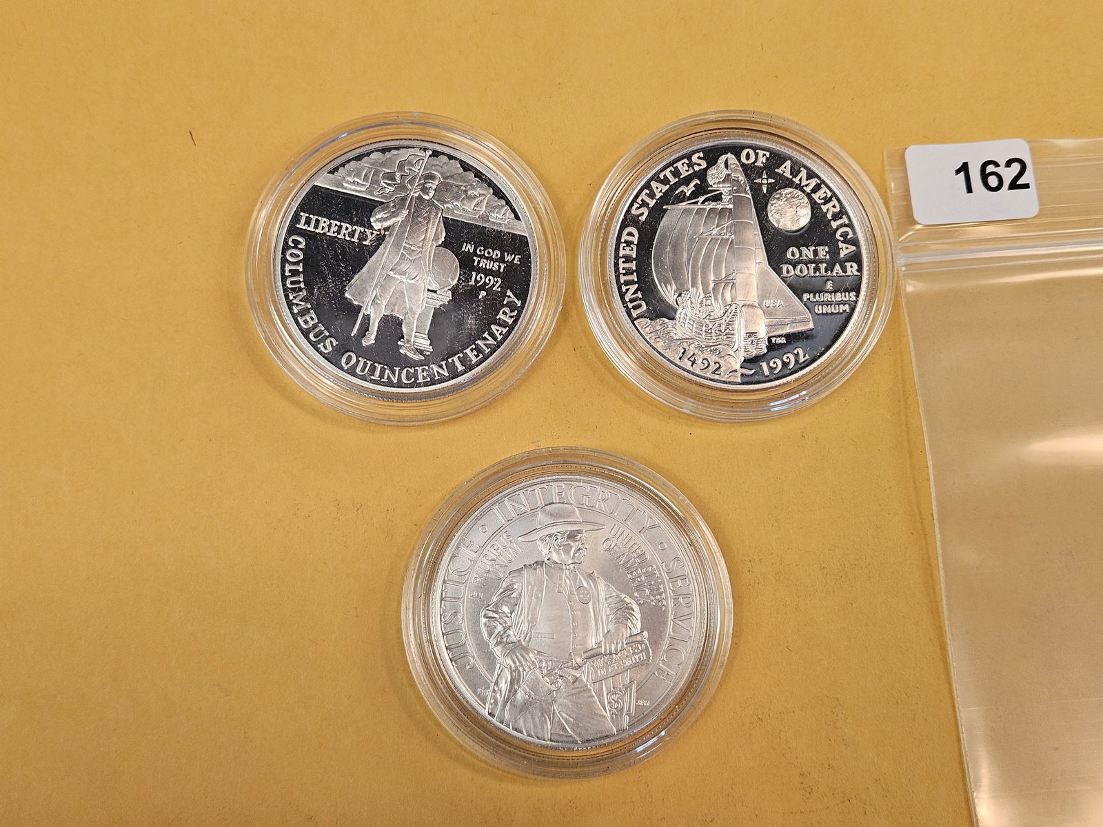 Three GEM Proof Deep Cameo and Brilliant Uncirculated Commemorative silver Dollars - 2
