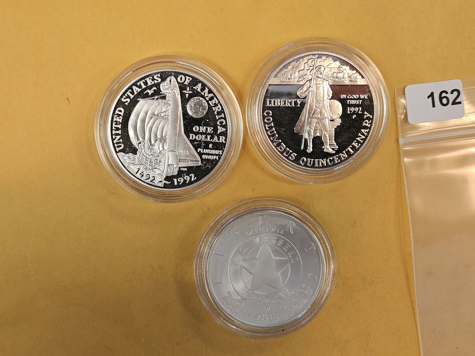 Three GEM Proof Deep Cameo and Brilliant Uncirculated Commemorative silver Dollars - 3