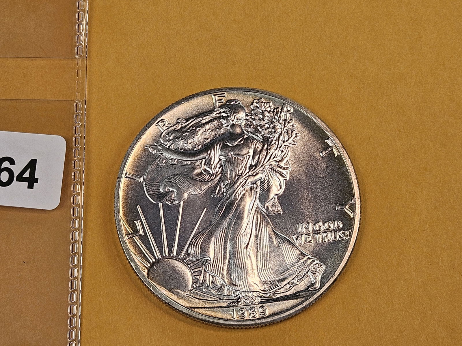 GEM Brilliant Uncirculated 1989 American Silver Eagle - 2