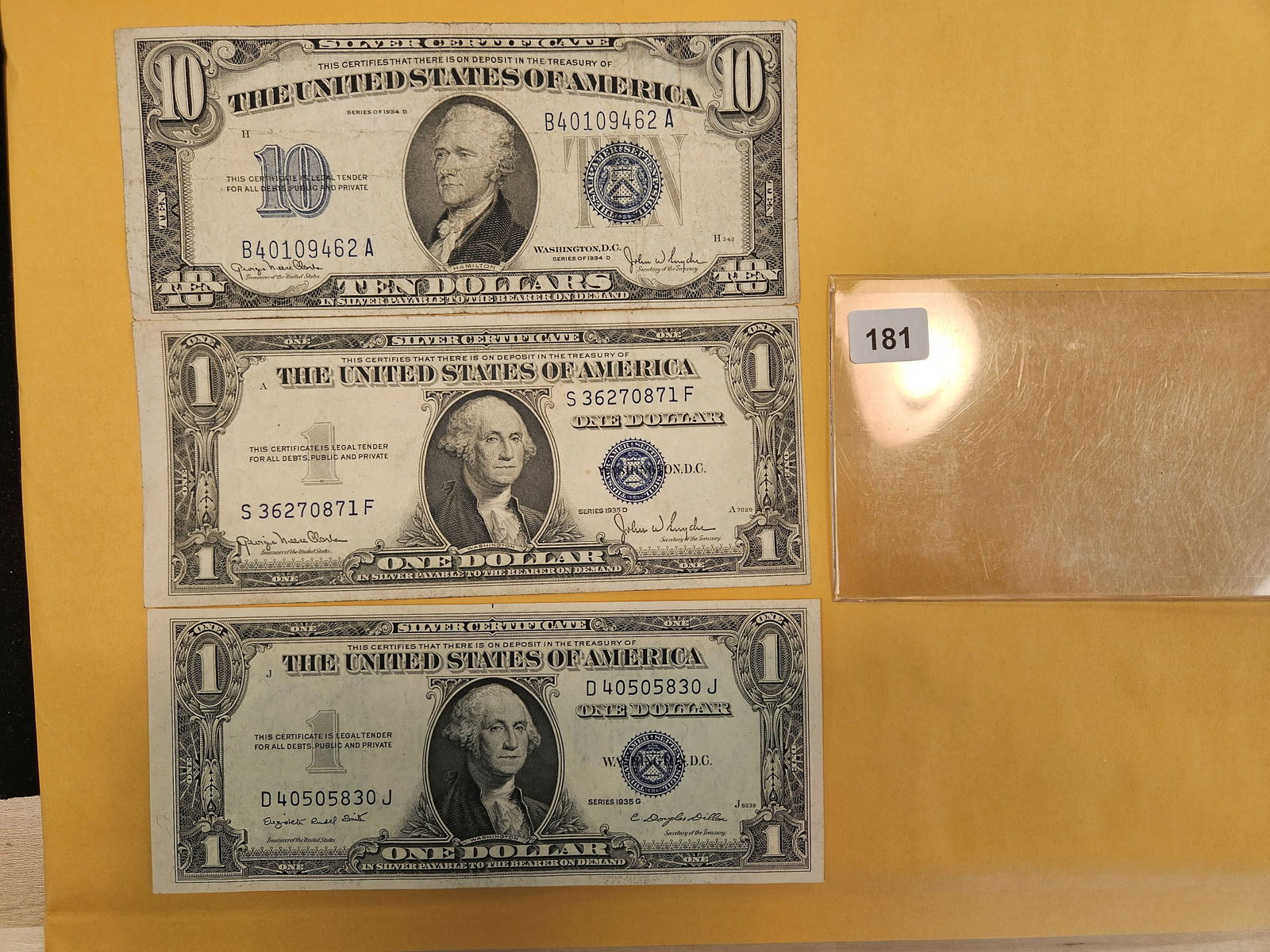 Three mixed Silver Certificates (1 of 2)