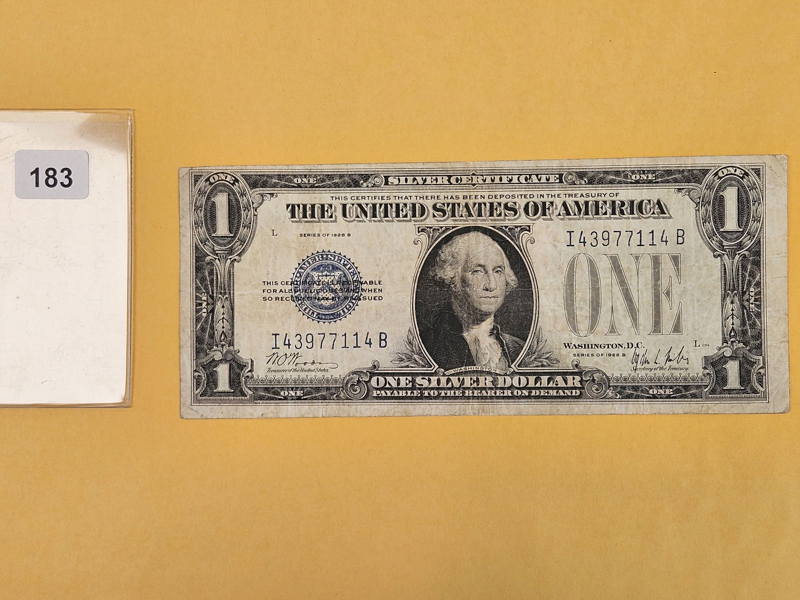 Series of 1928-B One Dollar Silver Certificate (1 of 2)
