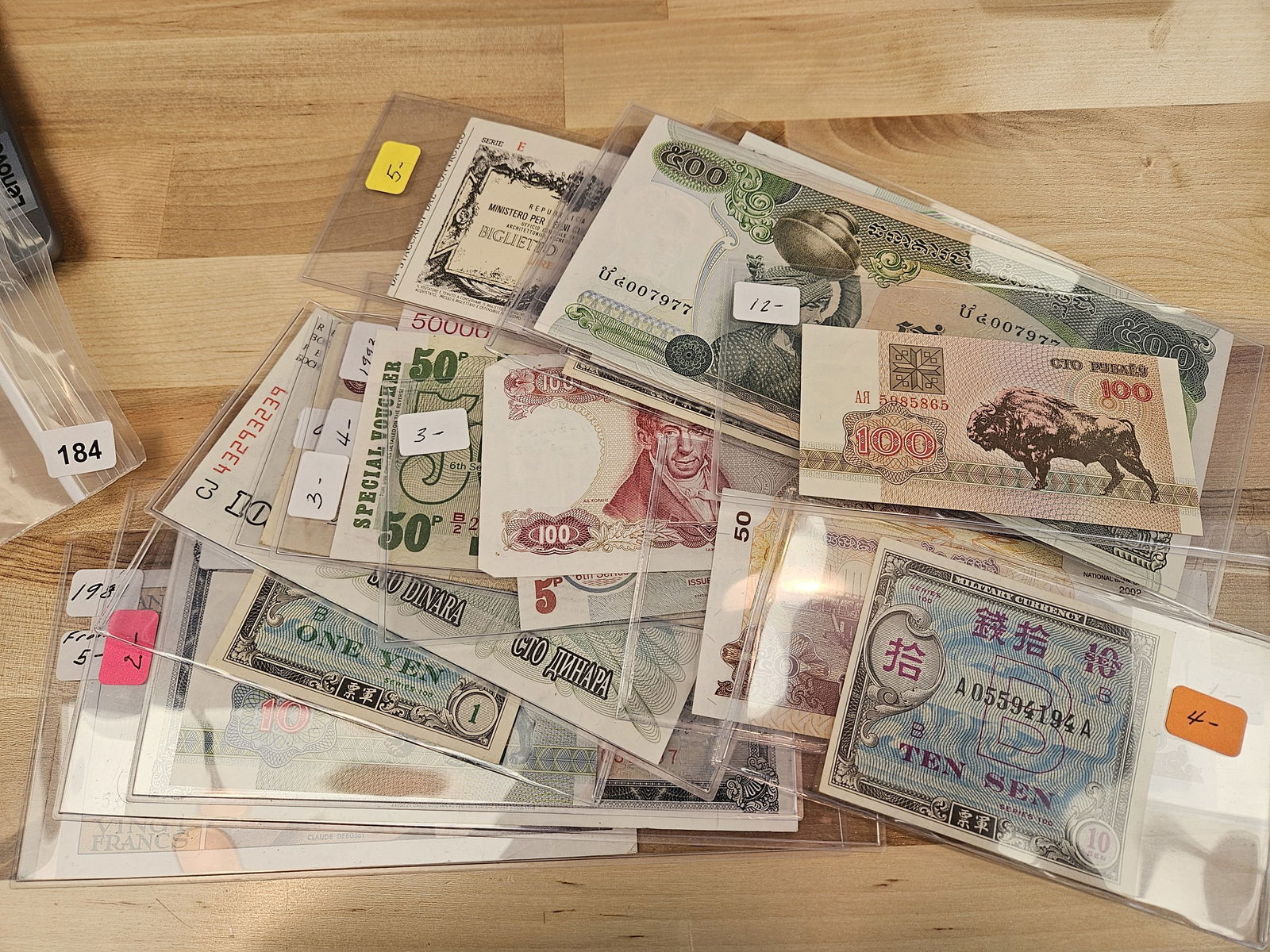 Twenty mixed, mostly uncirculated, World Notes - 2