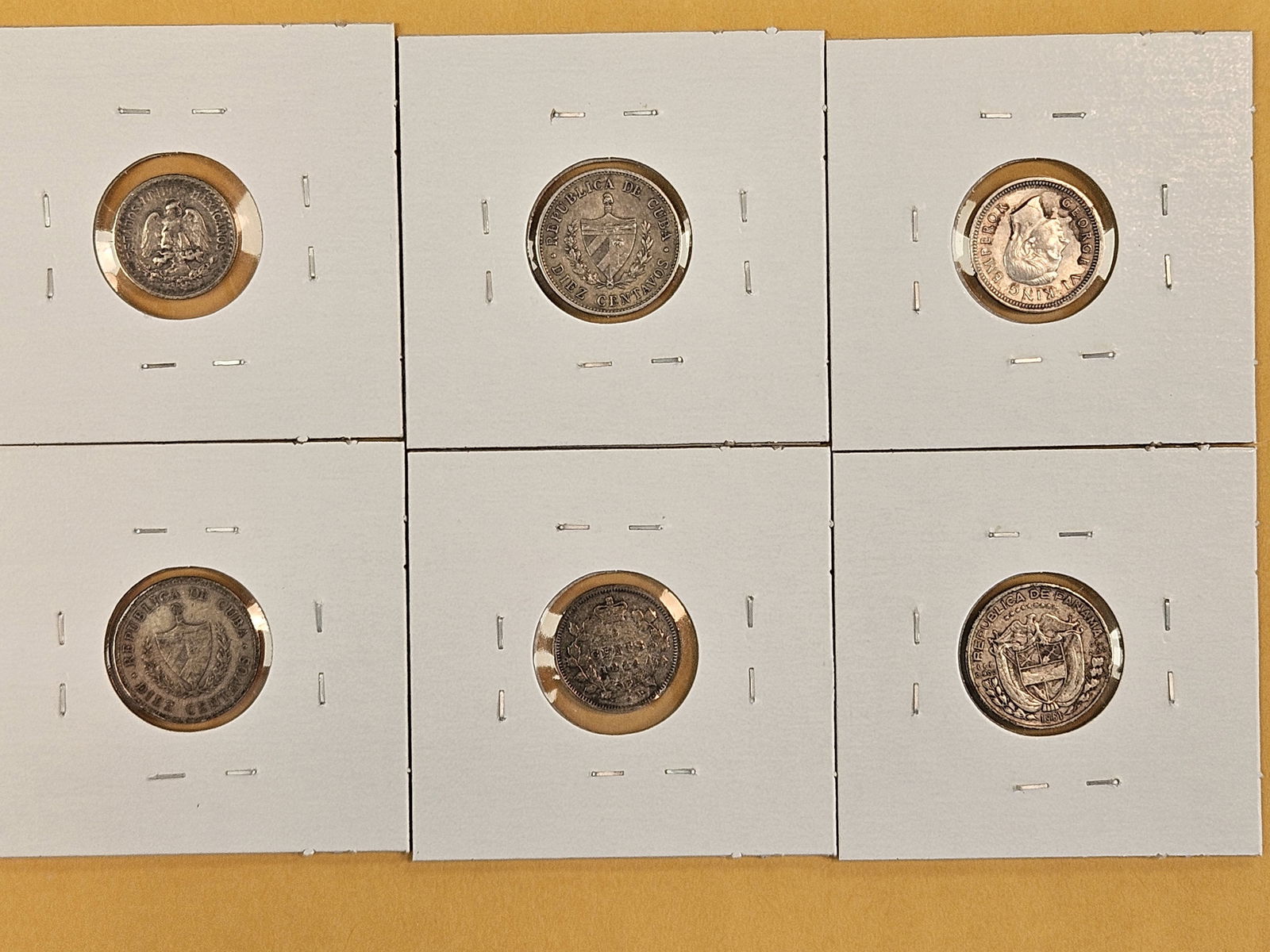 Six mixed, Silver, World Coins - 8