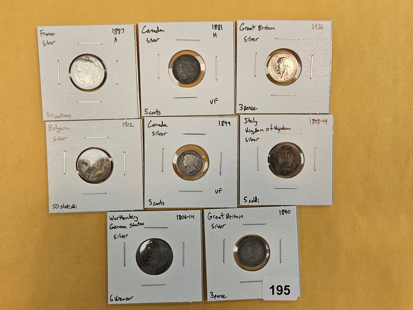 Eight cool, mixed, Silver, World coins: Fun mix 