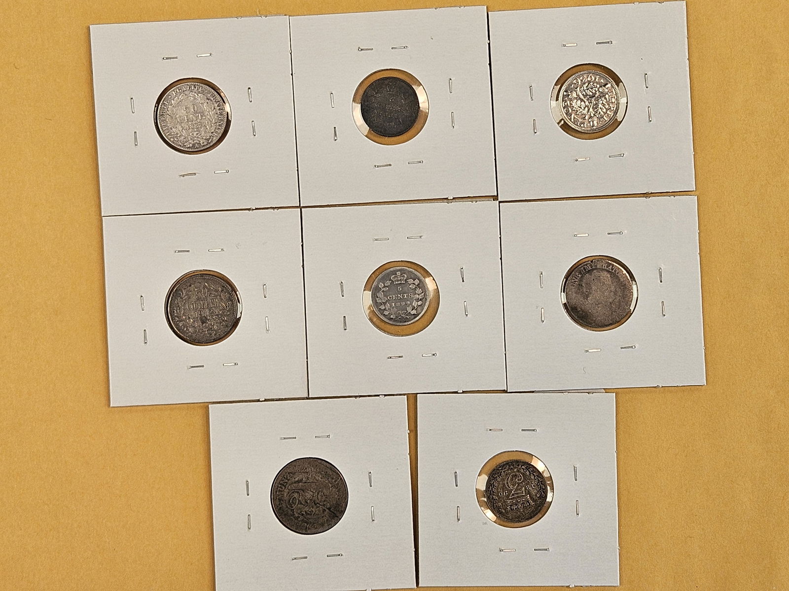 Eight cool, mixed, Silver, World coins - 7