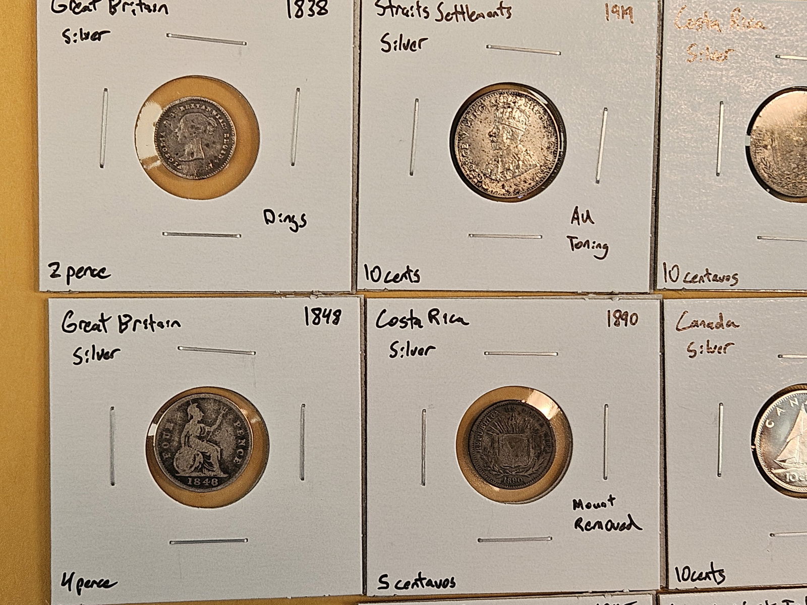 Ten nice, mixed, silver, World coins - 2