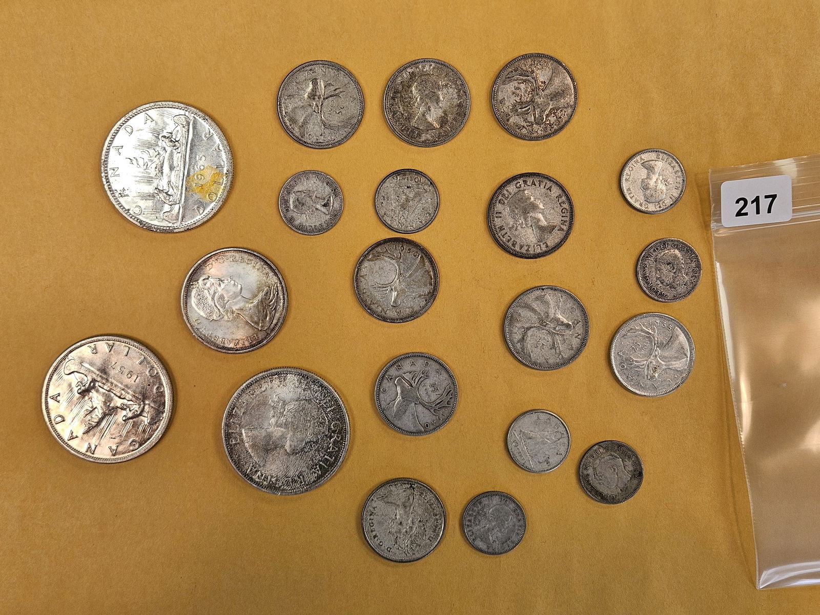 Twenty more, mixed, Silver, Canadian coins: Circulated 