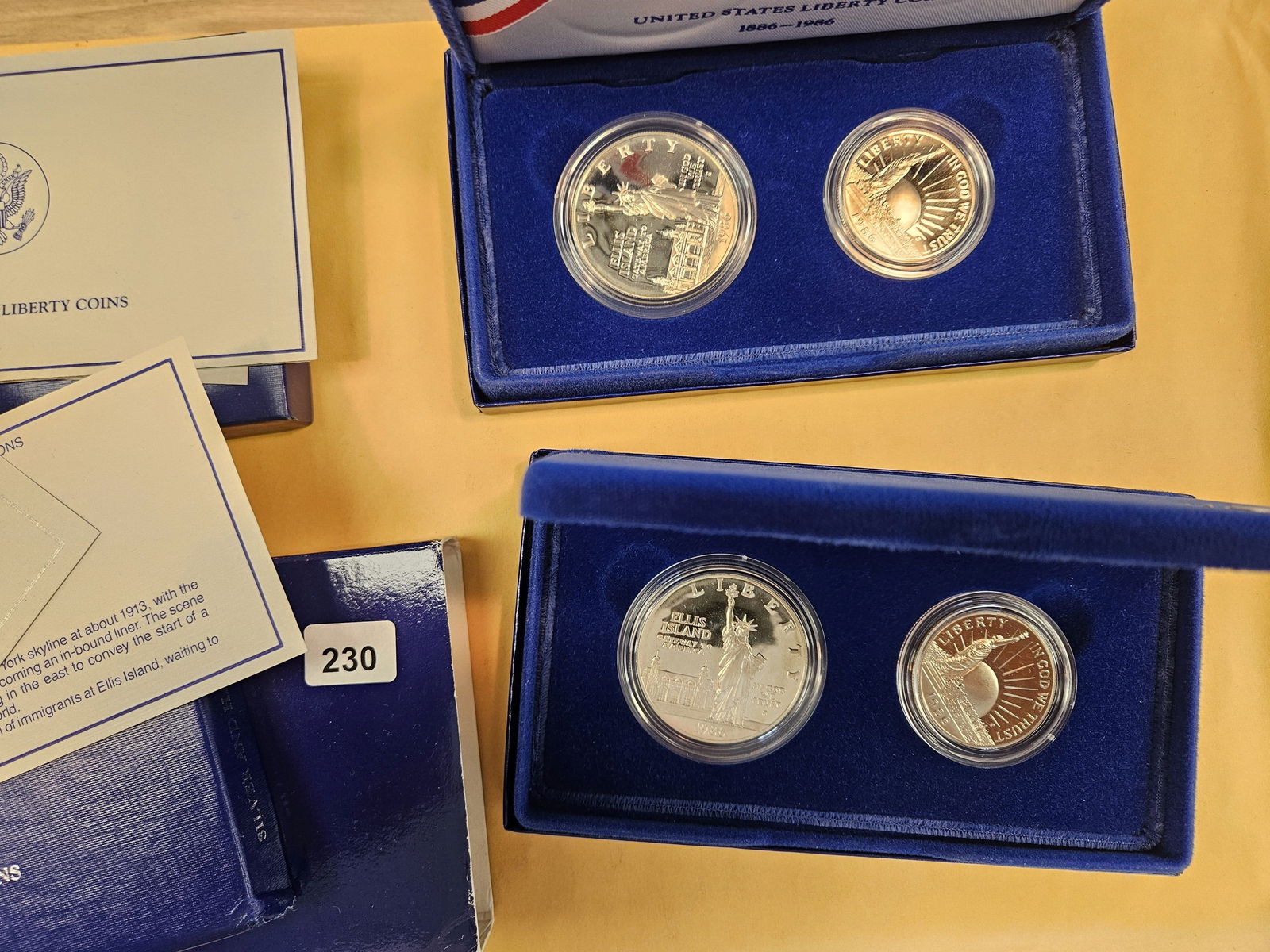 Two GEM Proof US Liberty 2-coin sets - 2