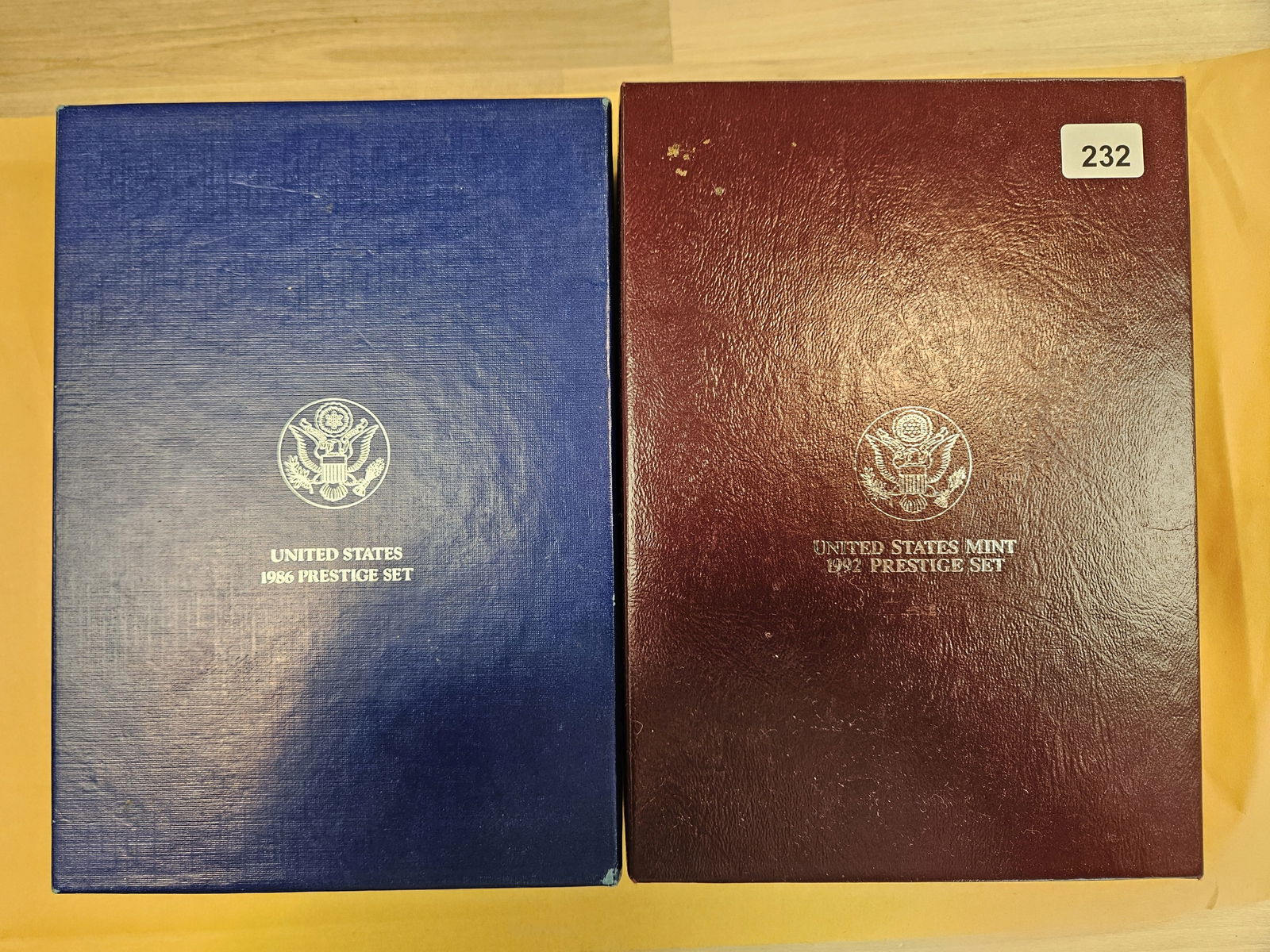 Two GEM US SILVER Prestige Sets in OGP: 1986 and 1992 