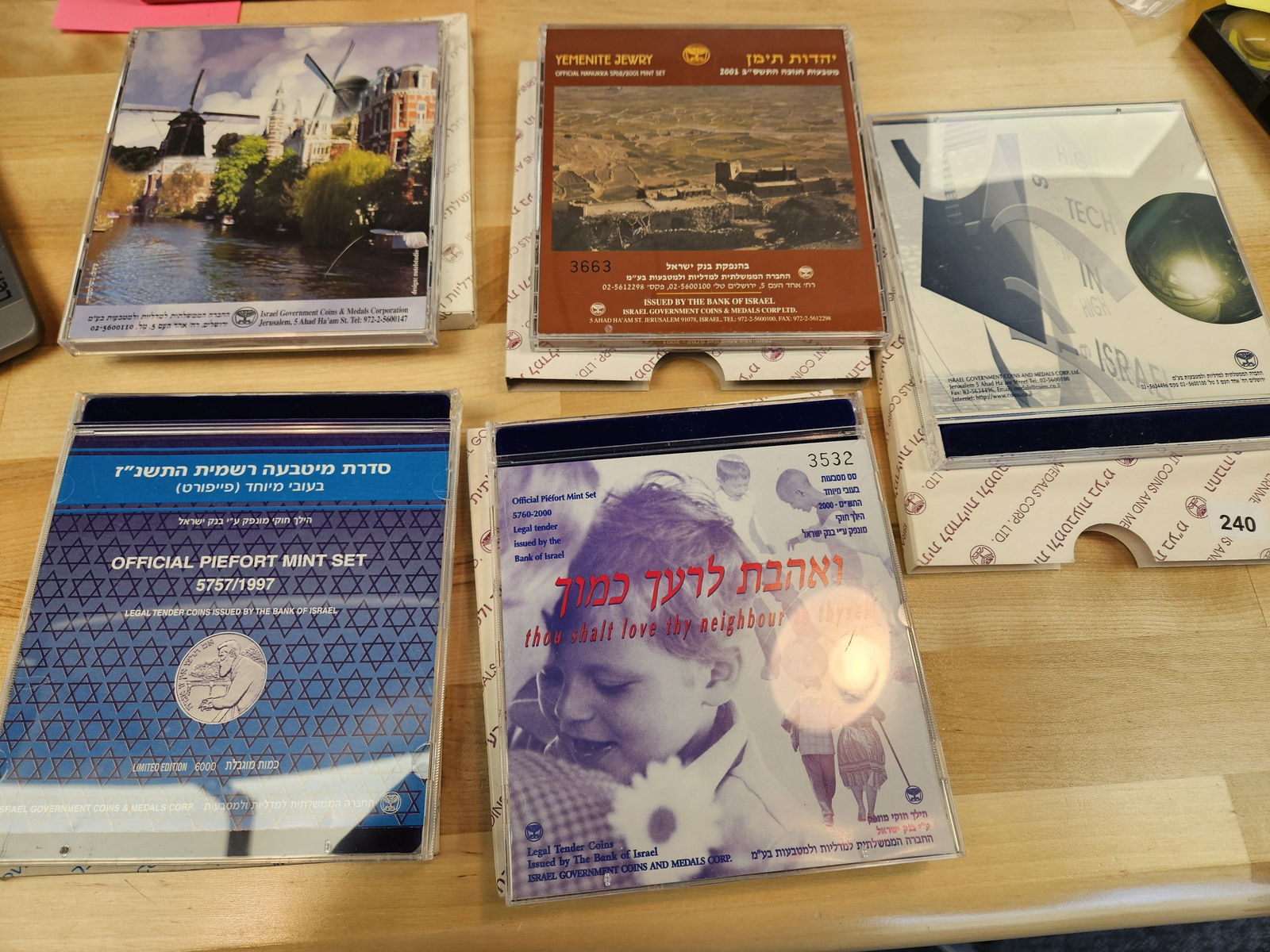 Five more lovely Israel Commemorative coin sets - 2