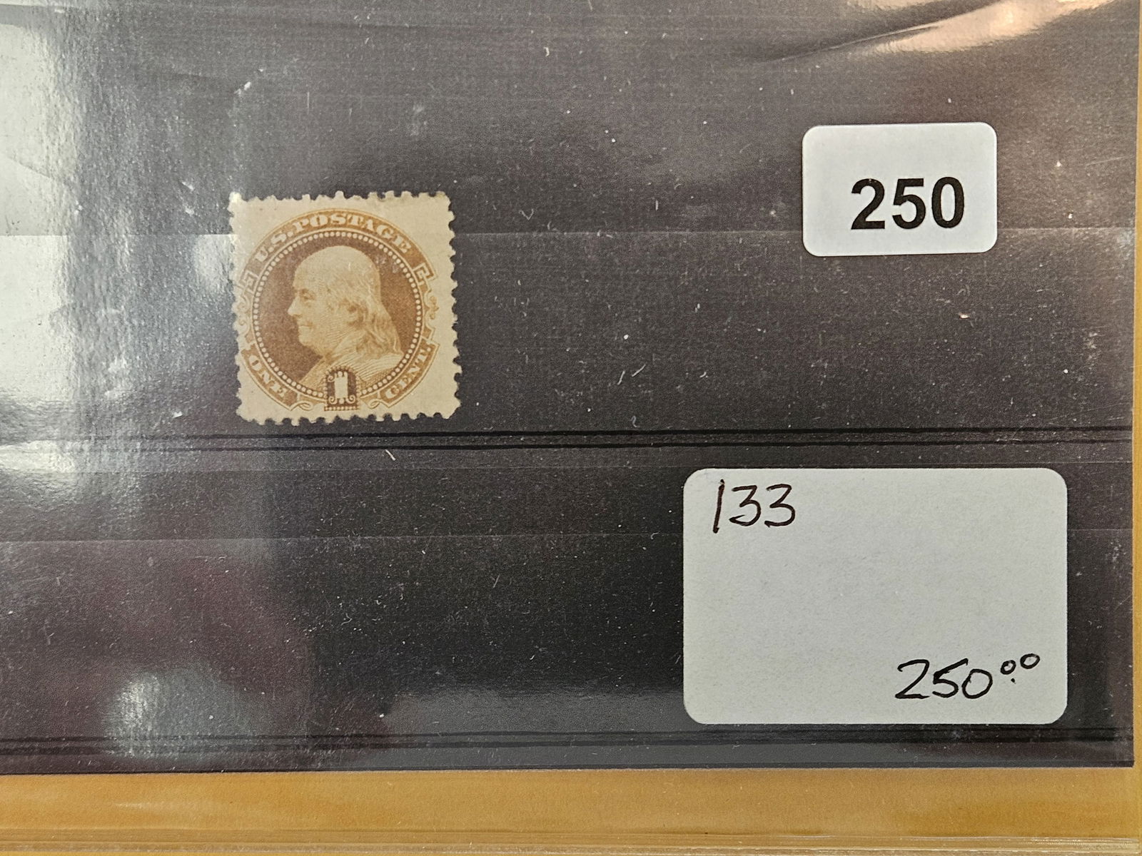 ** BETTER PHILATELICS ***: Got a nice group of Stamps from a well-known dealer, Joe Kremel of Kremel's Korner, in Chicago! Next up is: Scott 133: 1880 1c Pictorial Re-issue Benjamin Franklin. Scarcer Stamp! 