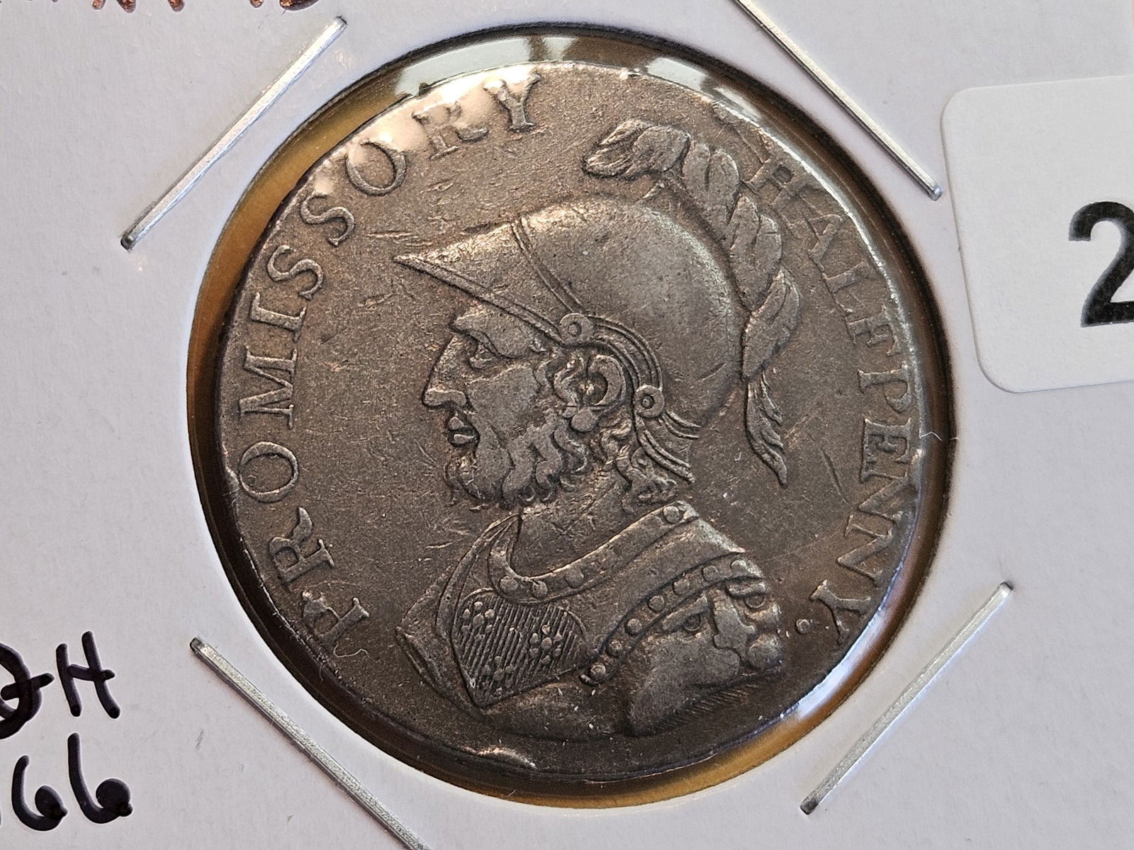 CONDER TOKEN! 1794 Promissory copper half-penny token - 3