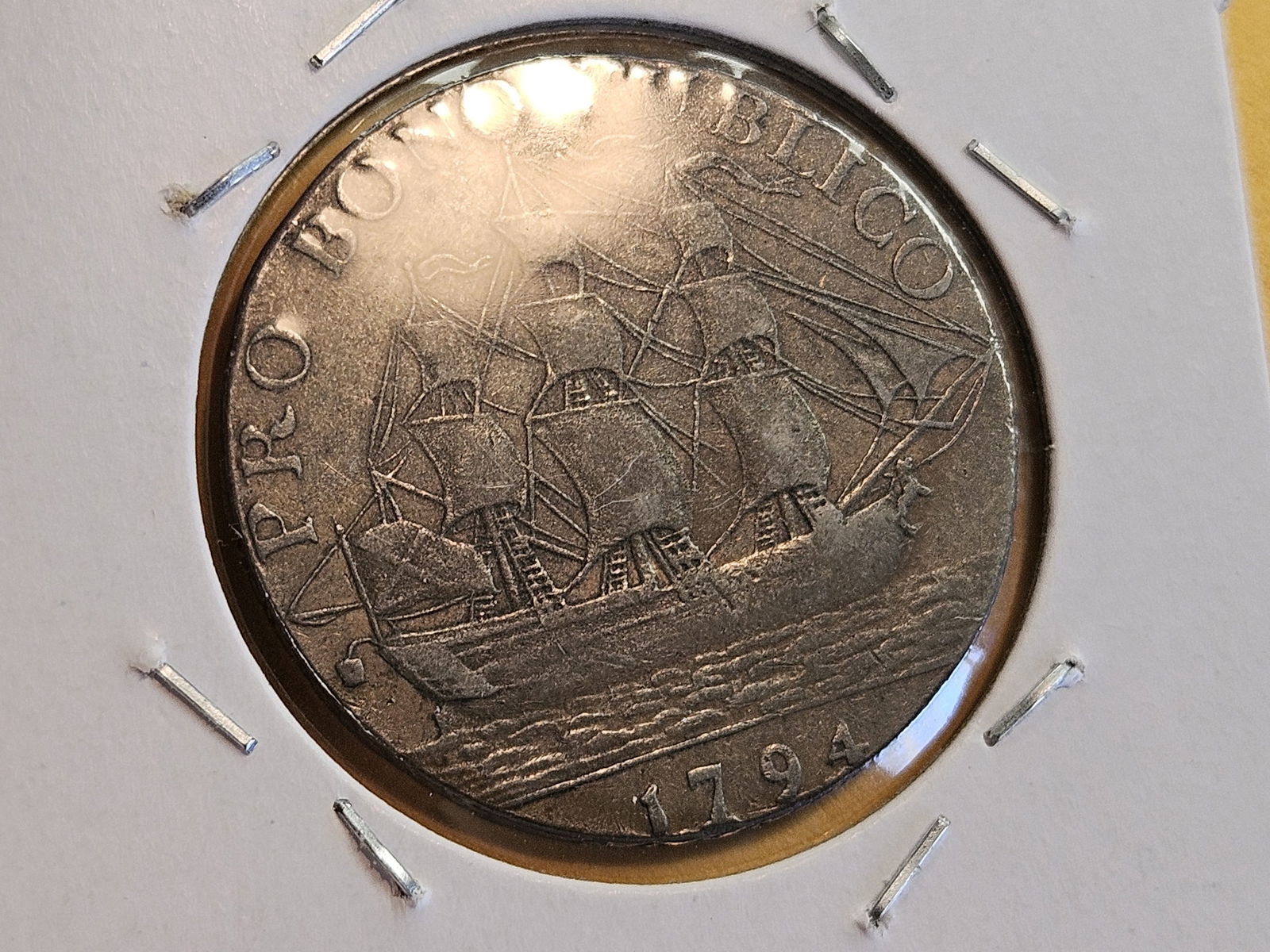 CONDER TOKEN! 1794 Promissory copper half-penny token - 4