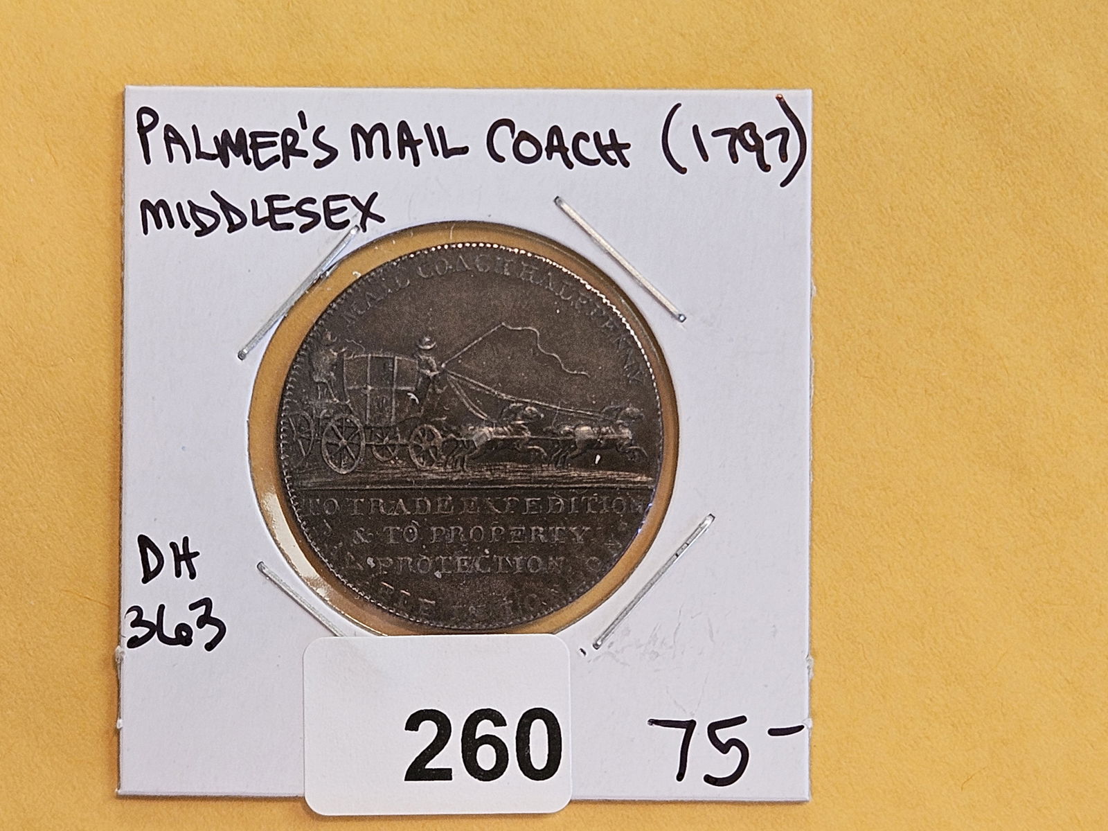 CONDER TOKEN! Scarcer! 1797 Middlesex Copper half-penny token - 2