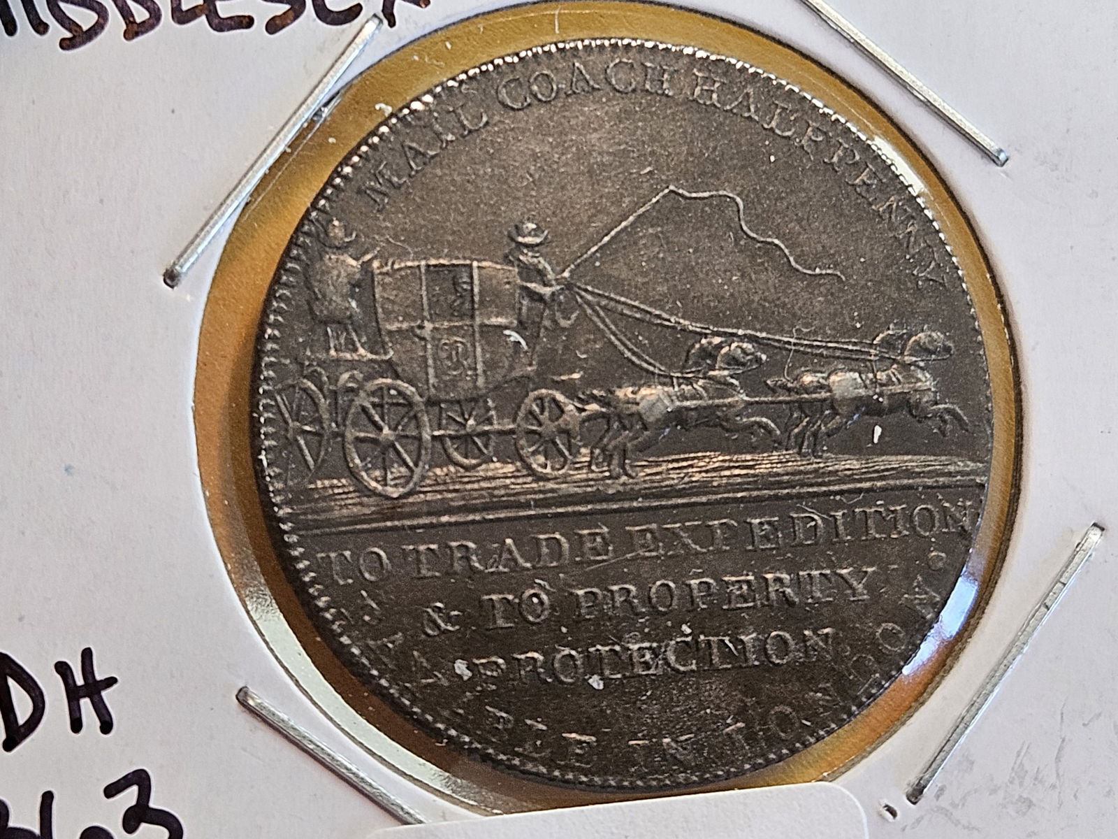 CONDER TOKEN! Scarcer! 1797 Middlesex Copper half-penny token - 3