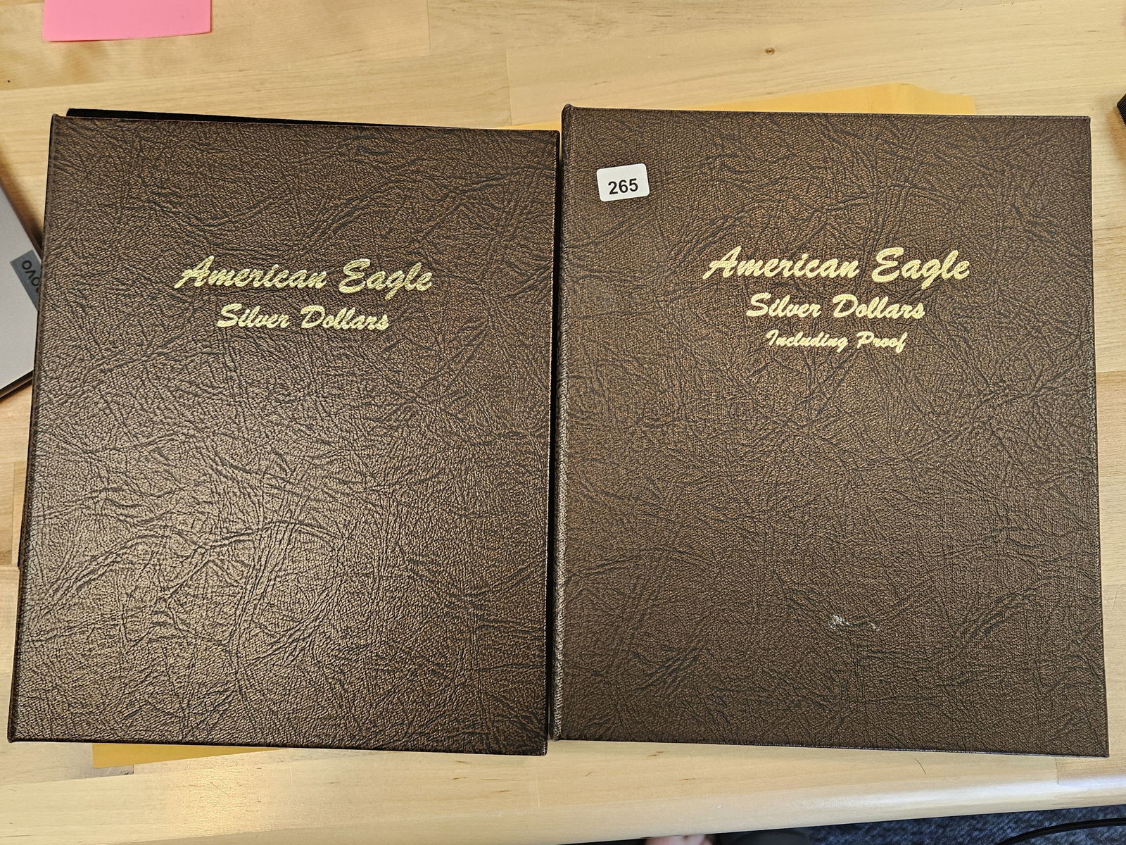 Two Empty, lightly-used, Dansco Albums: American Eagle and American Eagle including proofs