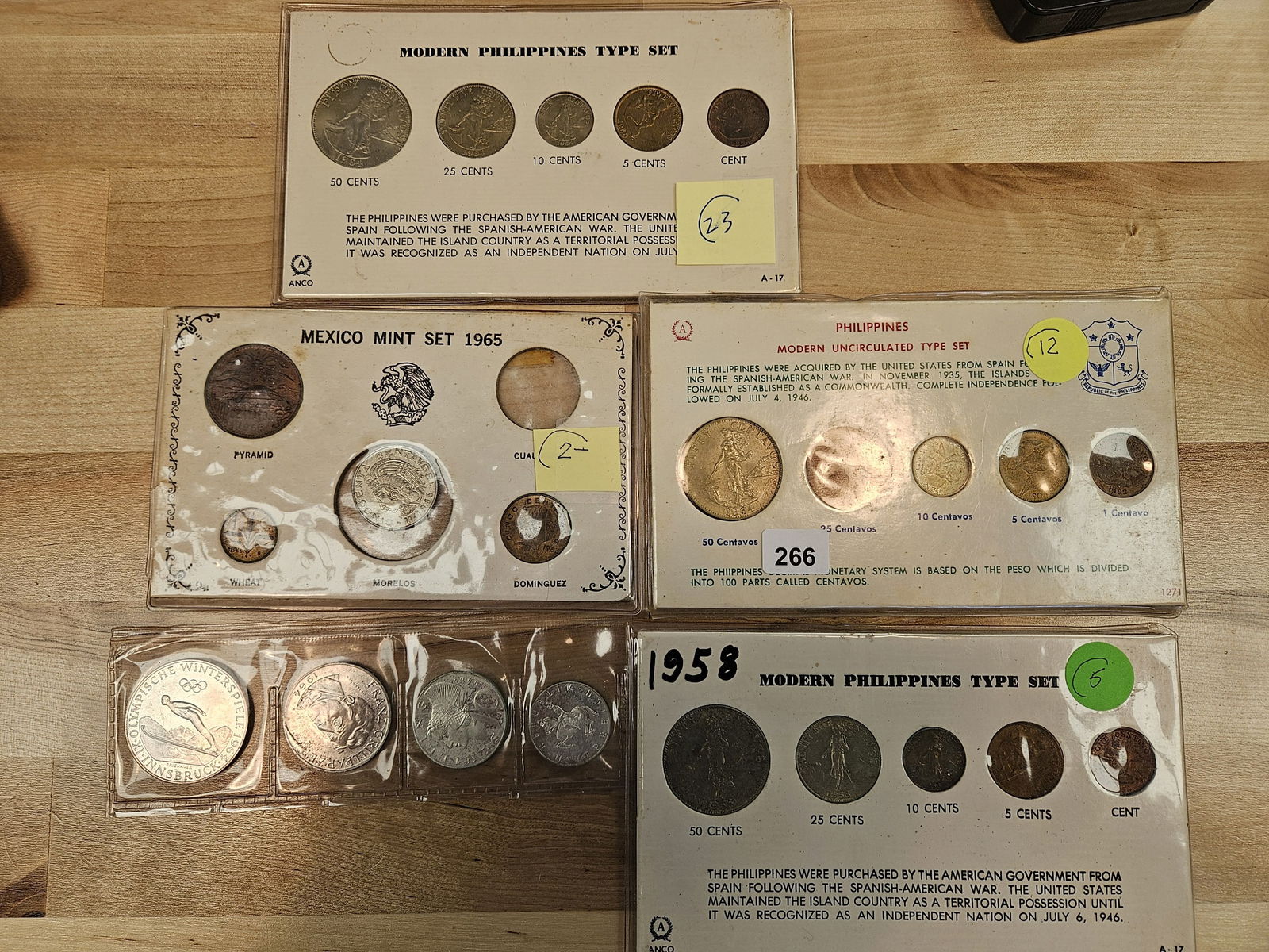 Five mixed World coin sets (1 of 5)
