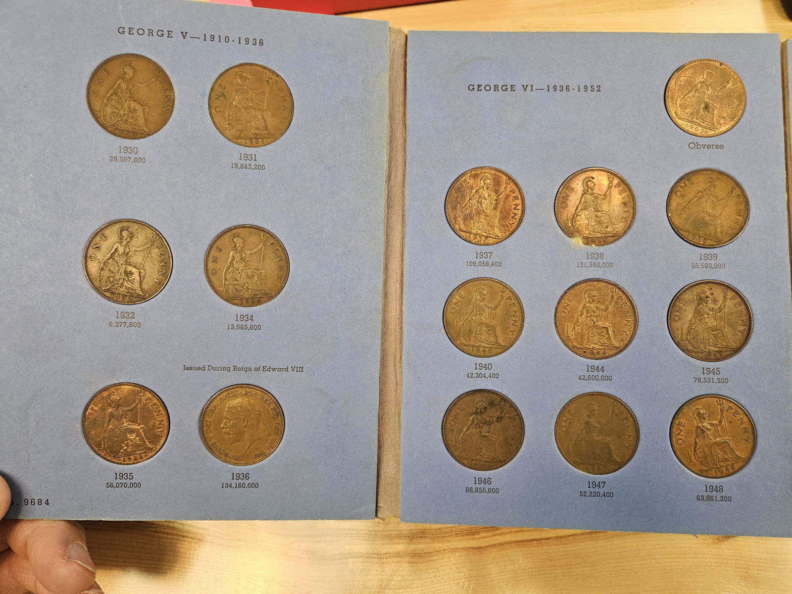 Six partially filled Whitman Great Britain copper coin albums - 4