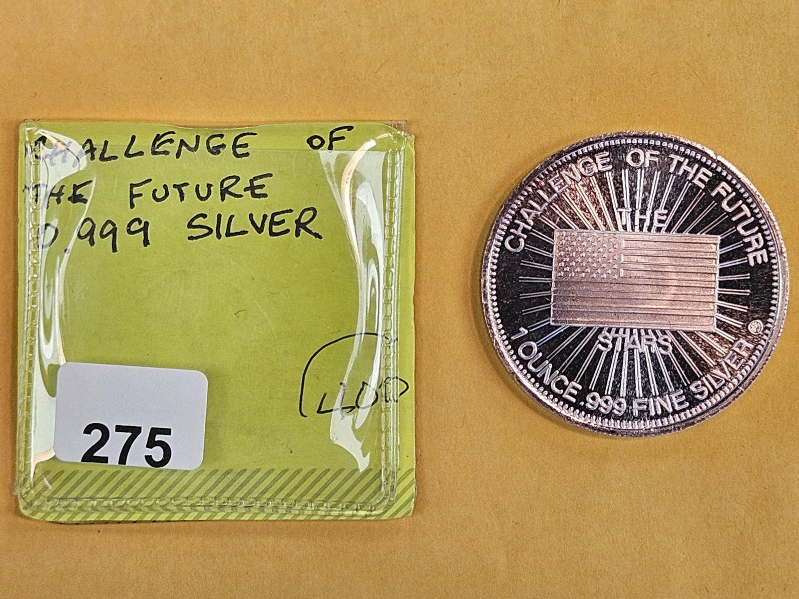 One Troy ounce .999 fine silver proof art round - 2