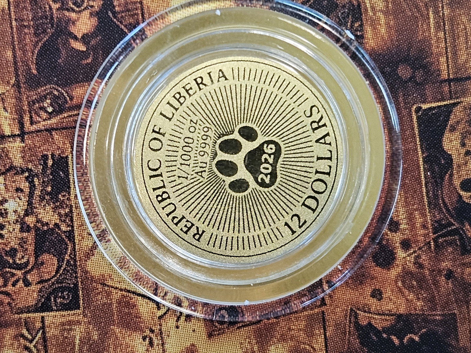 GOLD! GEM 2026 Republic of Liberia GOLD 12 Dollars - 4