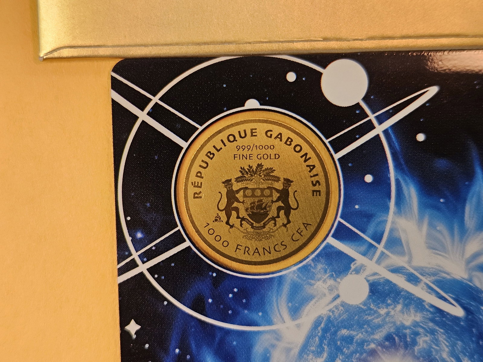 GOLD! GEM Republique Gabonaise GOLD 1000 Francs CFA - 4