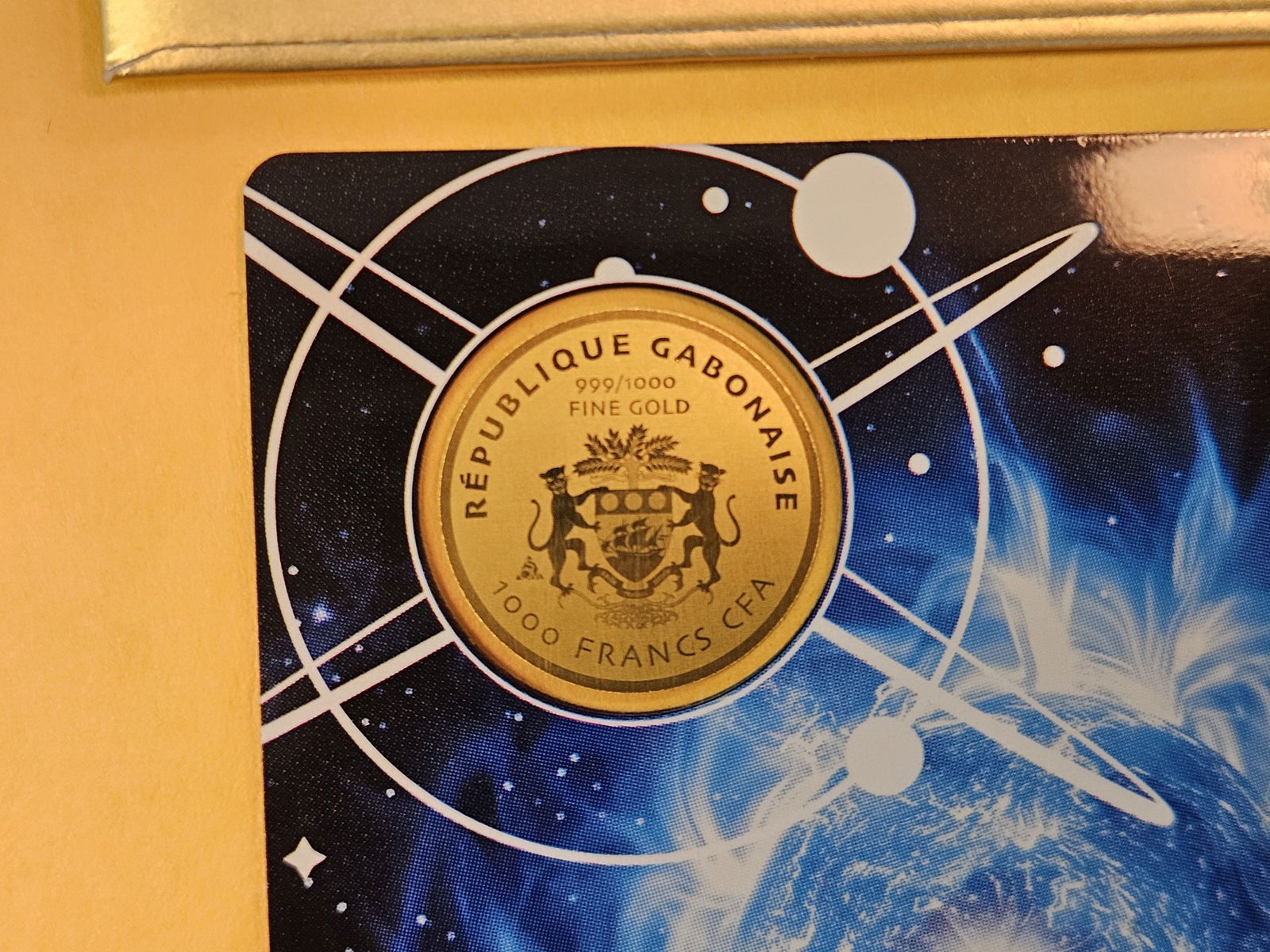 GOLD! GEM Republique Gabonaise GOLD 1000 Francs CFA - 4