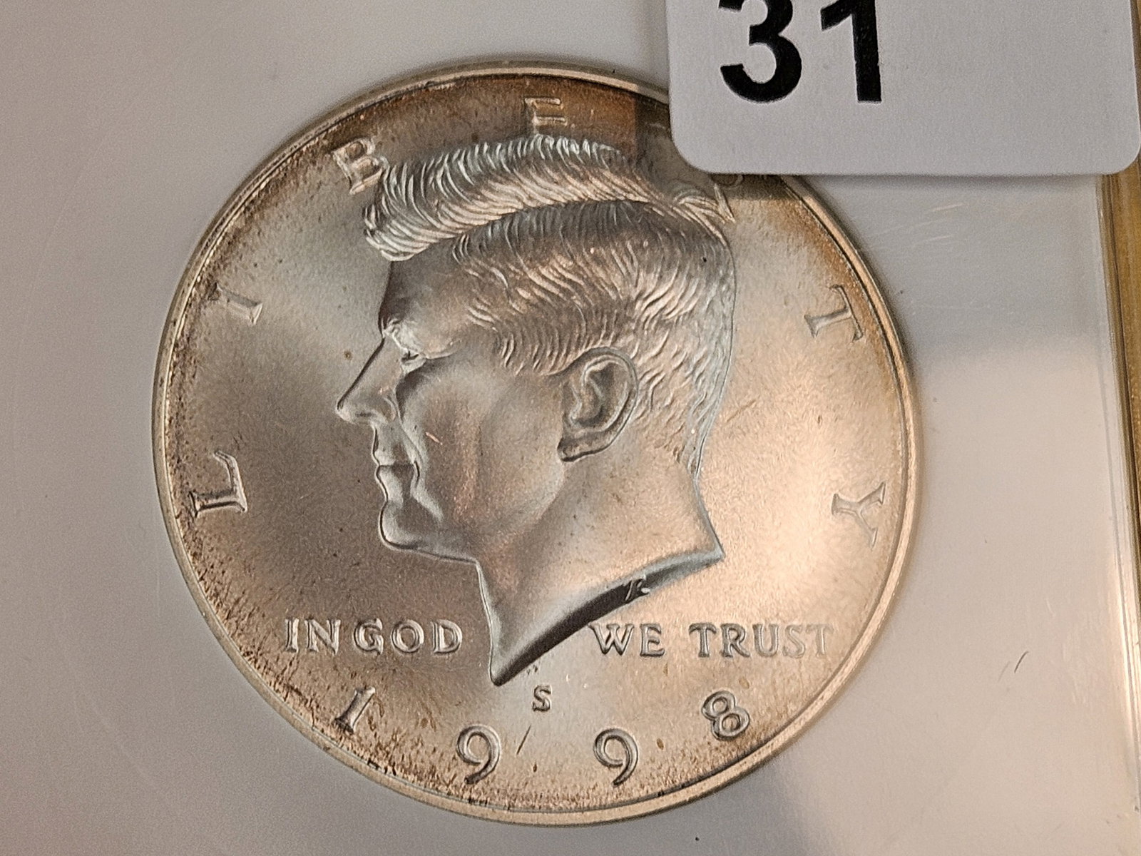 Superb GEM! ANACS 1998-S Silver Kennedy Half Dollar in Mint State 67 - 3