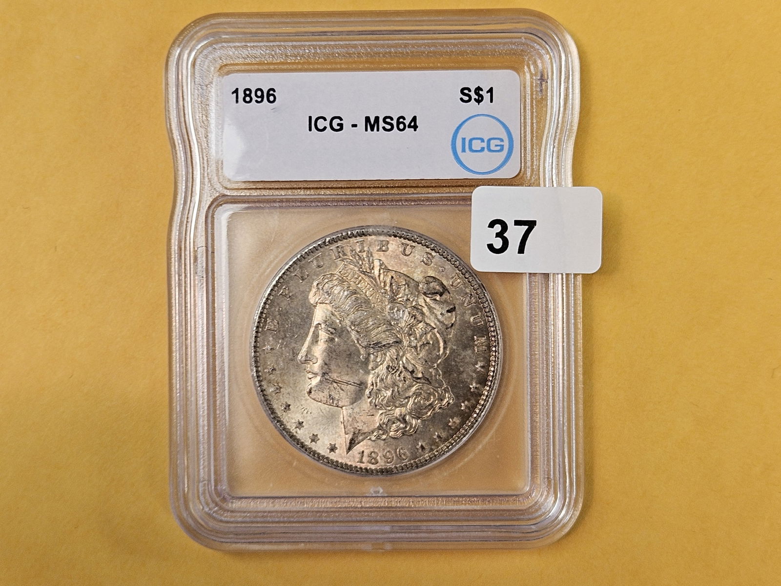ICG 1896 Morgan Silver Dollar in Mint State 64 - 2