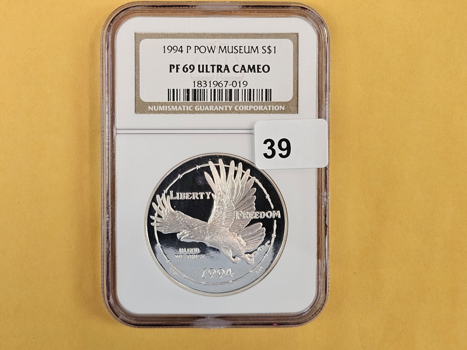 NGC 1994-P POW Commemorative silver Dollar in Proof 69 Ultra Cameo - 2