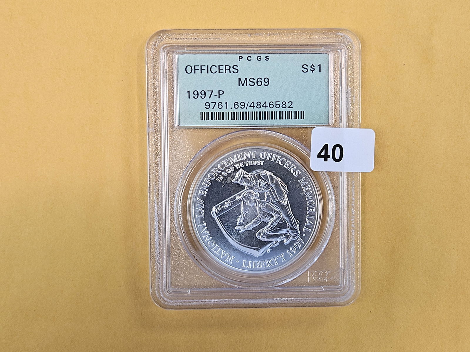 PCGS OGH 1997-P Law Enforcement Officers Commemorative silver Dollar in Mint State 69 - 2