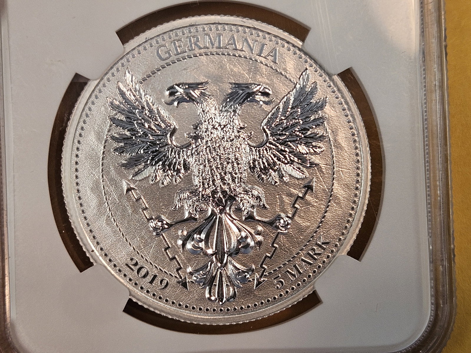 NGC 2019 One Ounce Silver Germany Silver 5 Mark - 5