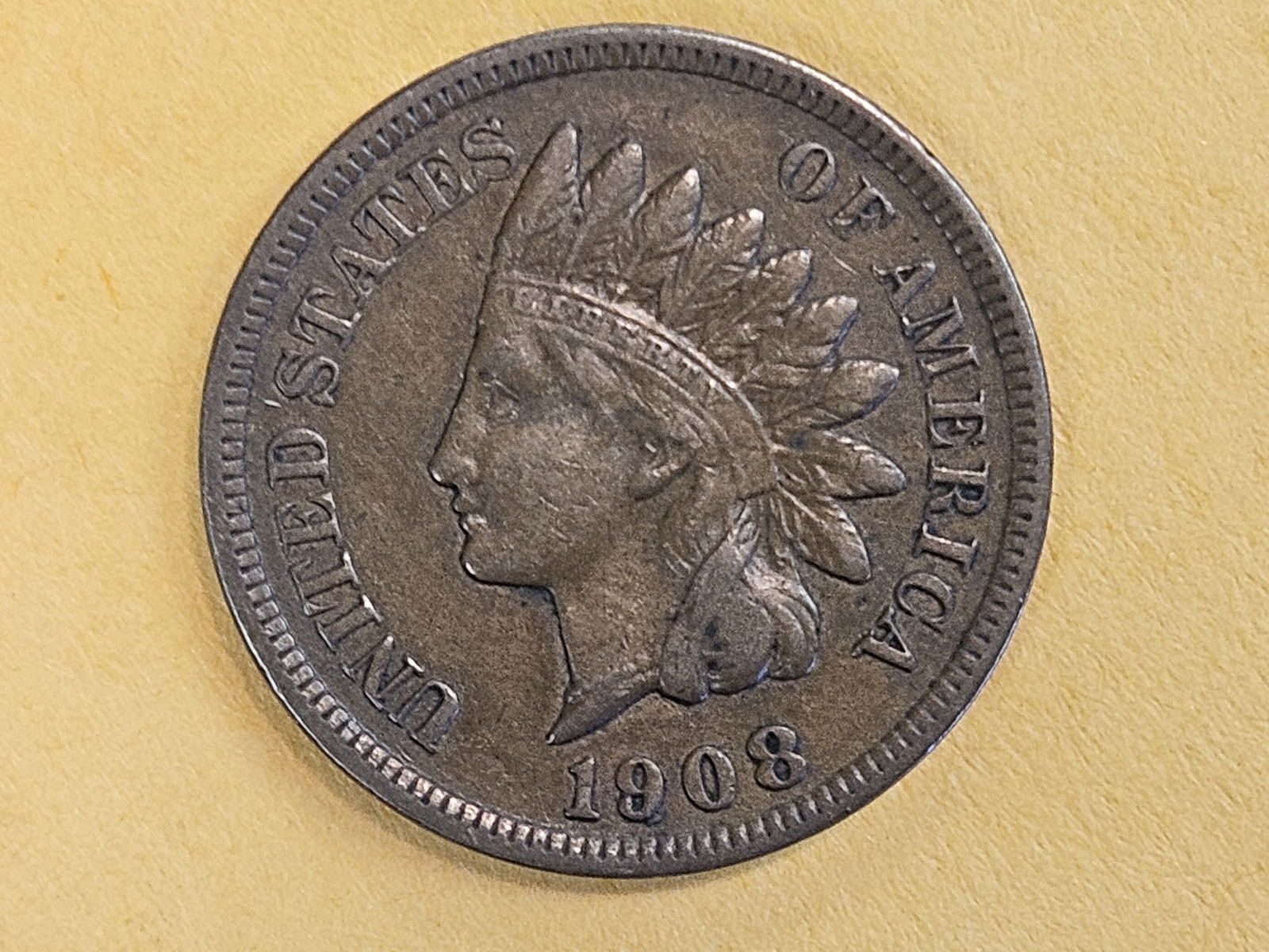 * Semi-key 1908-S Indian Cent in Extra Fine - 4