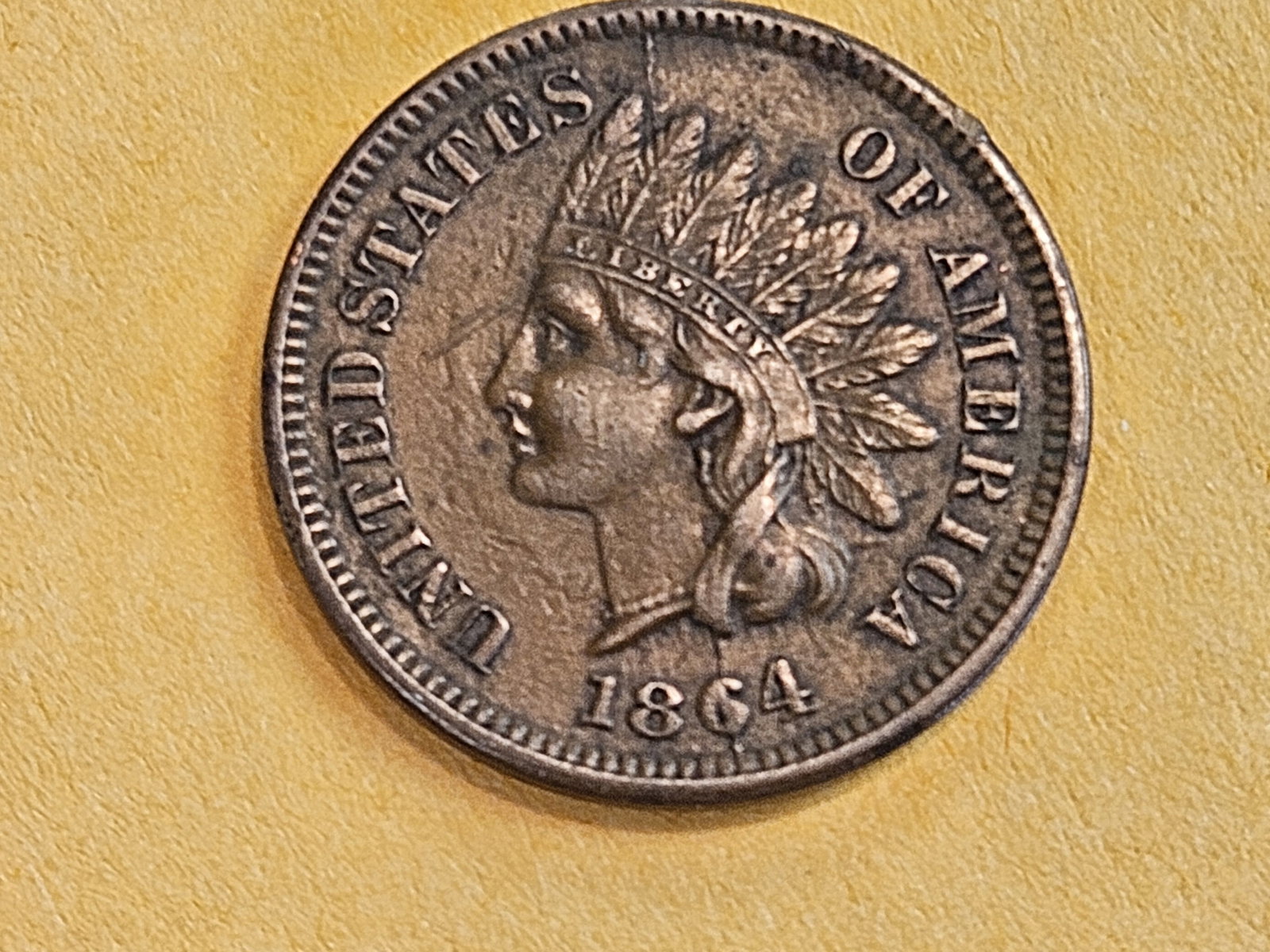 * Variety! 1864-L Indian Cent in About Uncirculated plus: Snow-16 version 