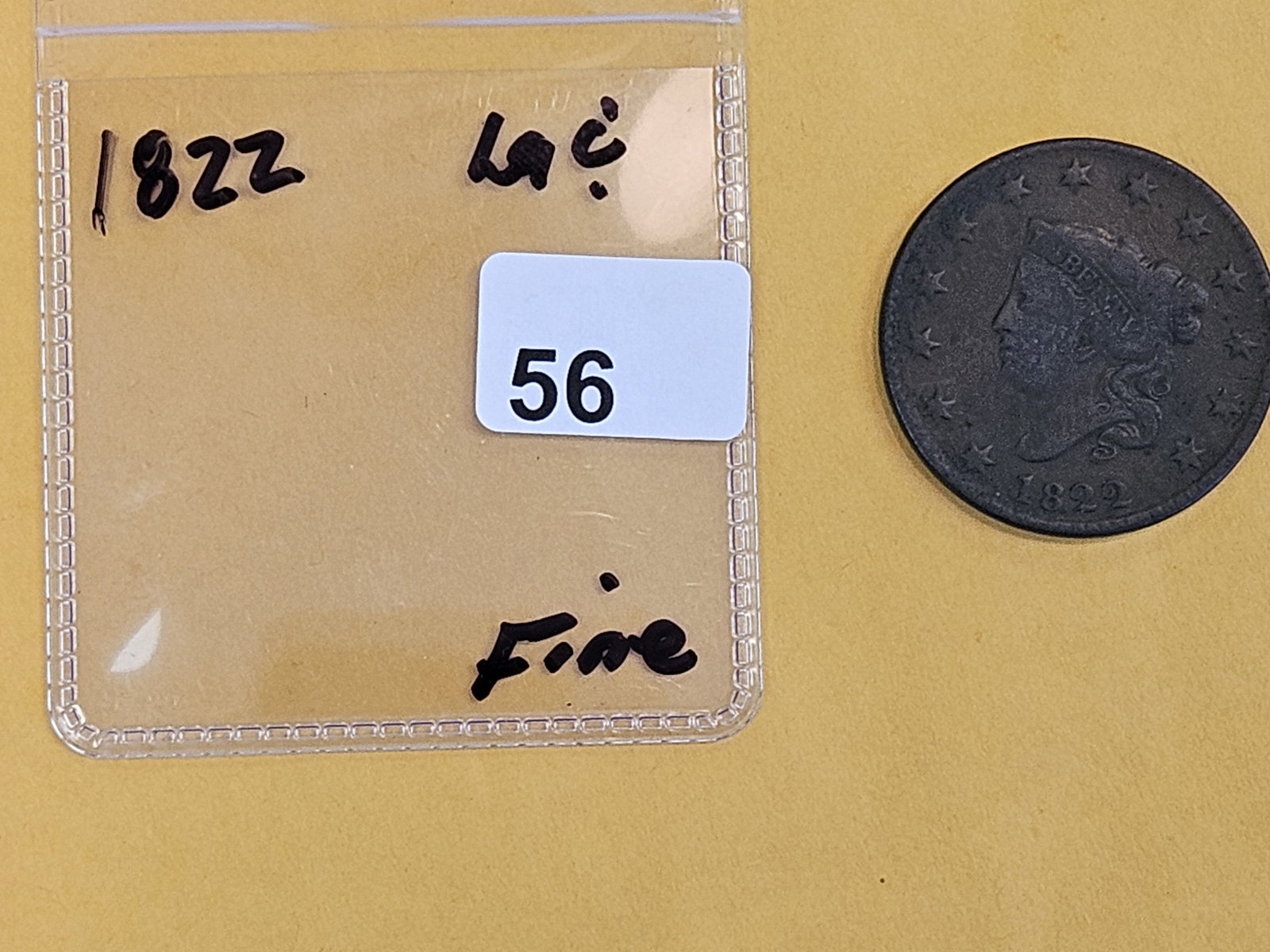 Better 1822 Coronet Head Large Cent - 2