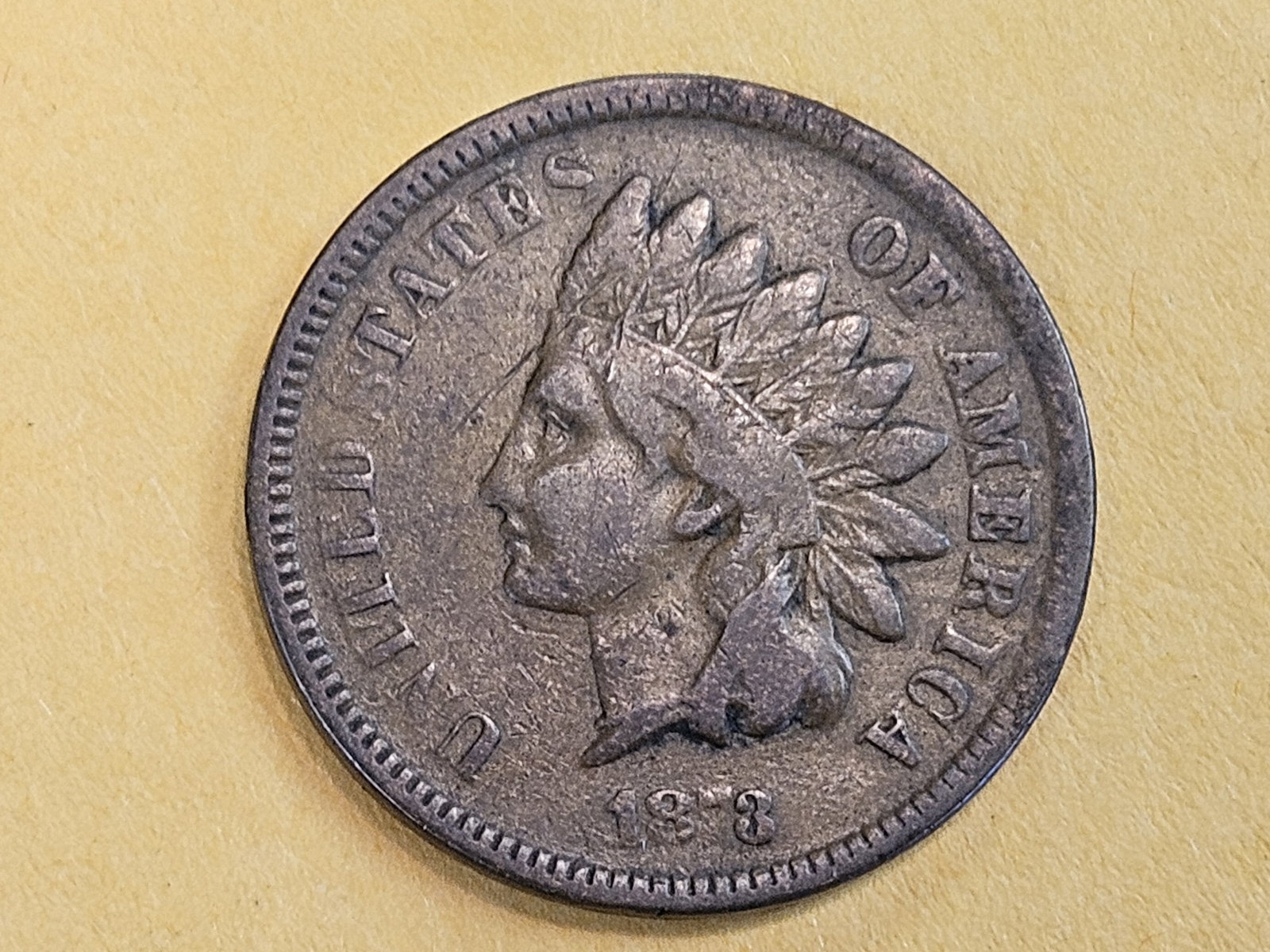 Better Date 1873 Indian Cent in Fine: Closed 3 version 