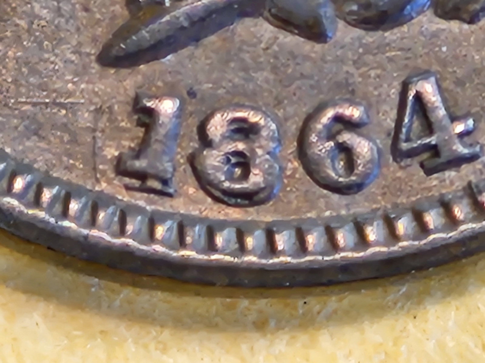 * Key Variety! 1864/186-L Indian Cent - 5