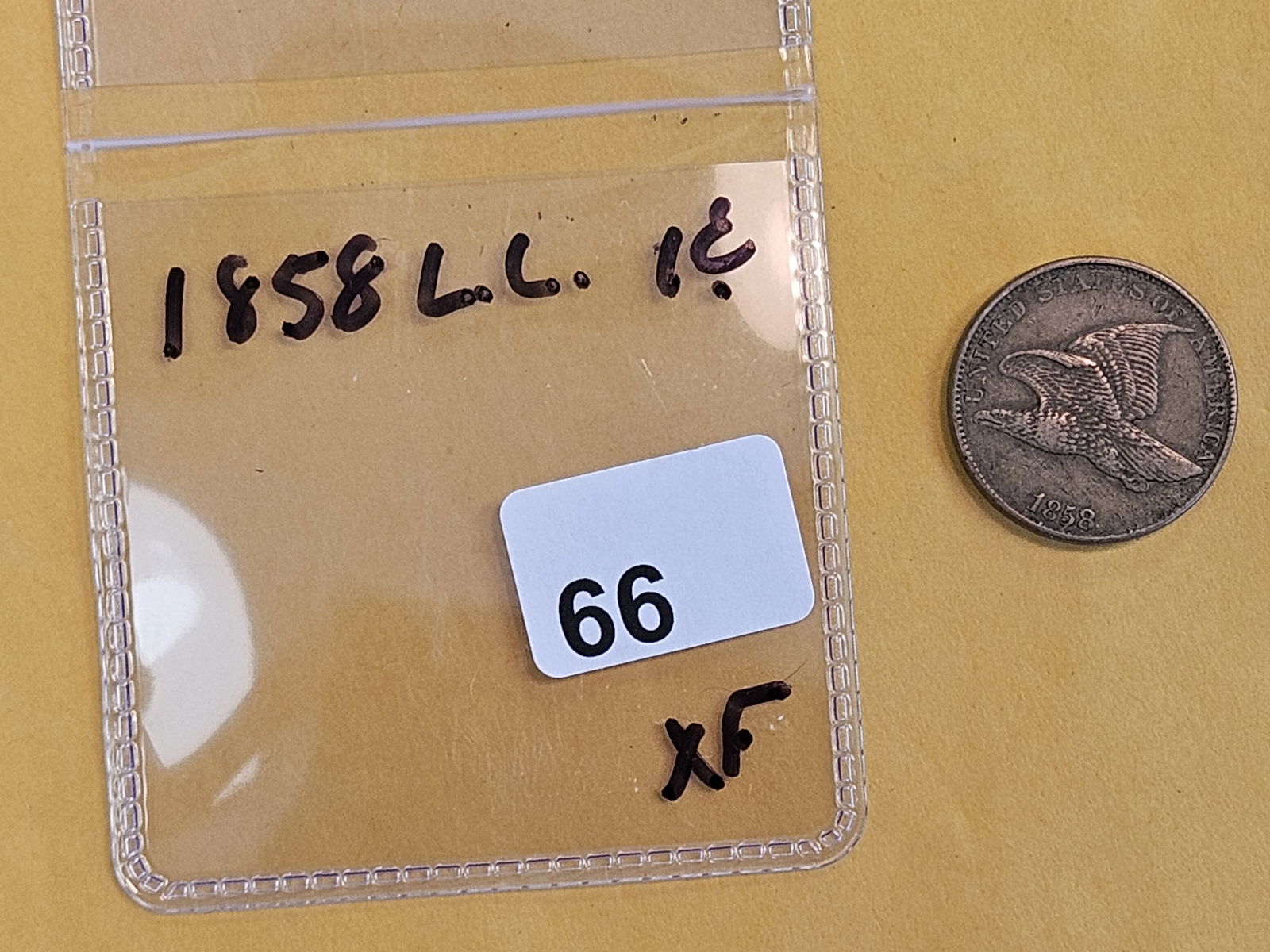 1858 Flying Eagle Cent in Extra Fine - 2