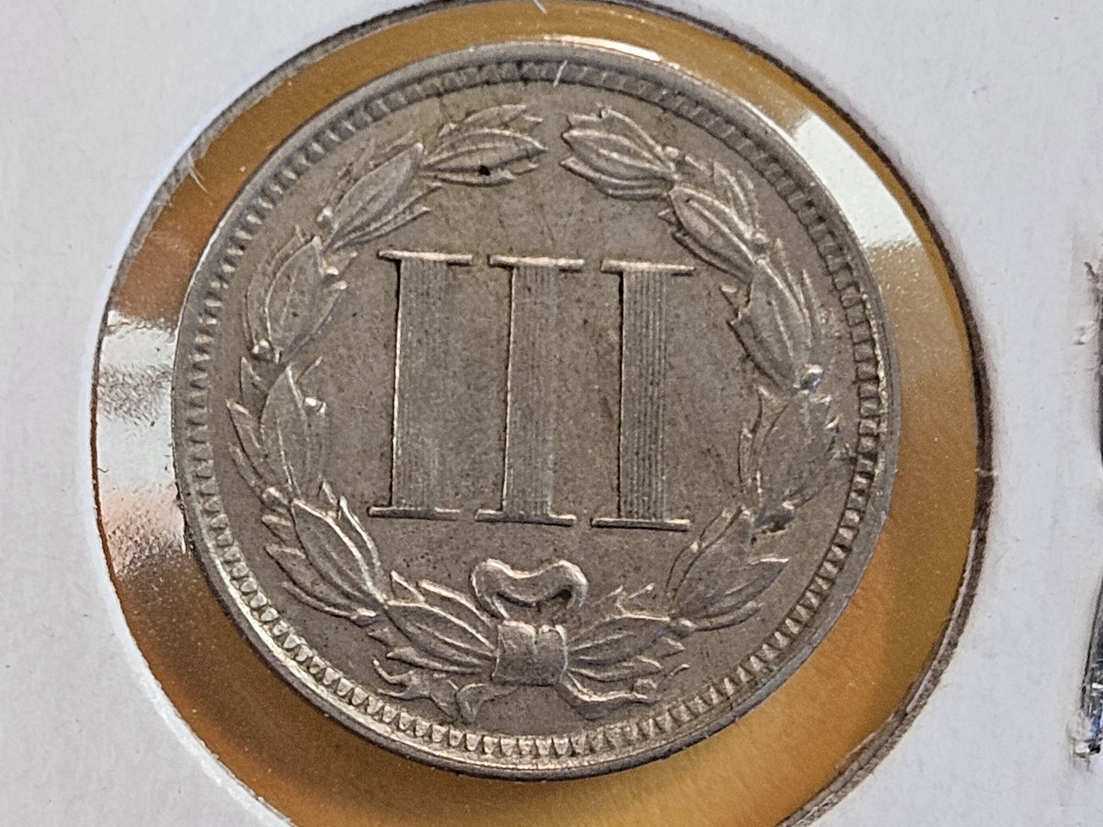 1869 Three Cent Nickel in Extra Fine plus - 5