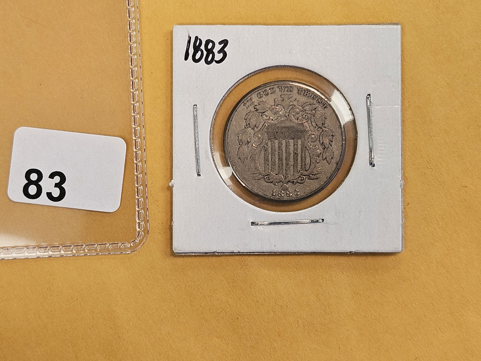 1883 Shield Nickel in About Uncirculated - 2